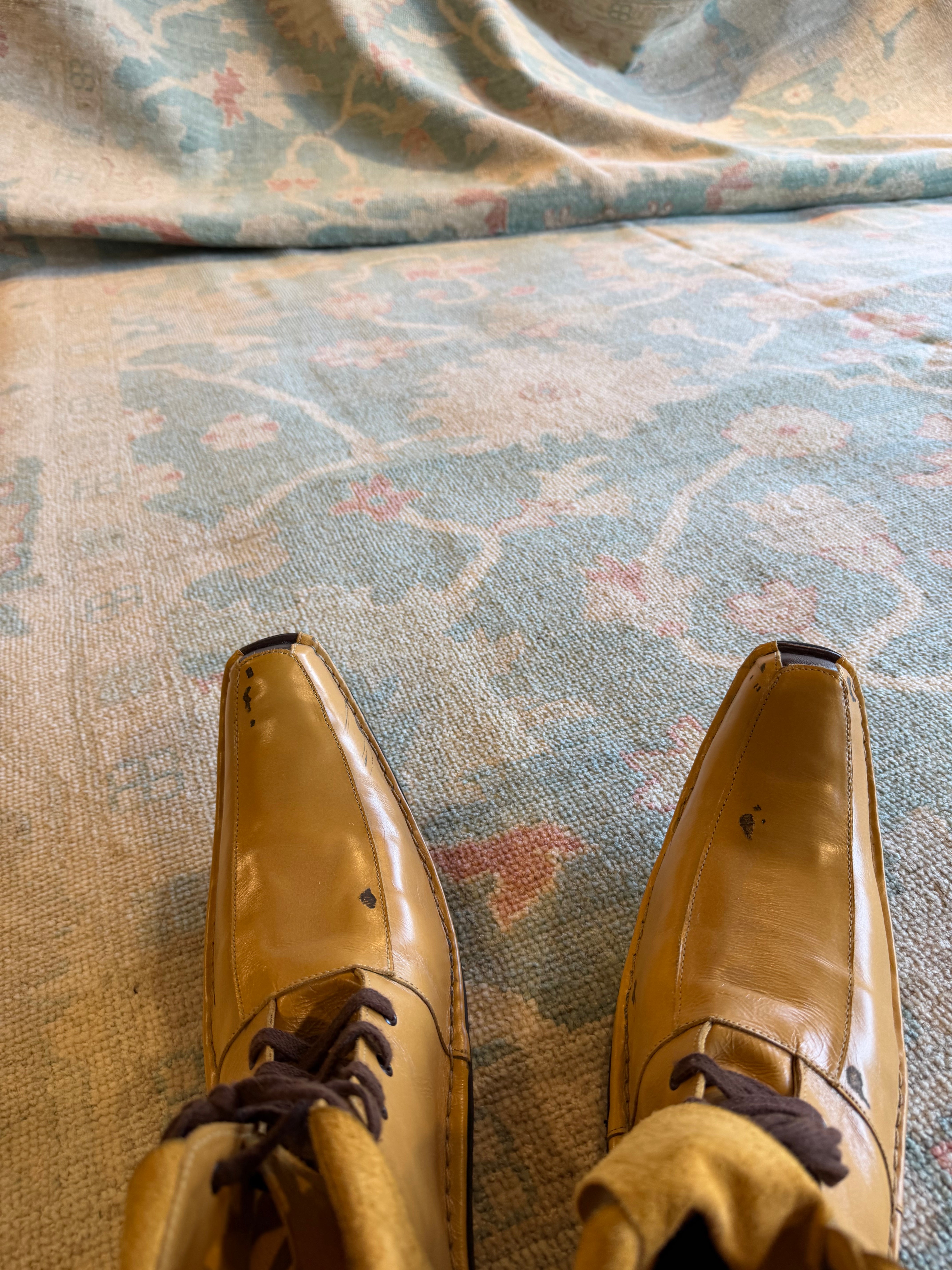 Lillith Greenway 8.11x11.10 Blue Afghani Whitewashed Oushak