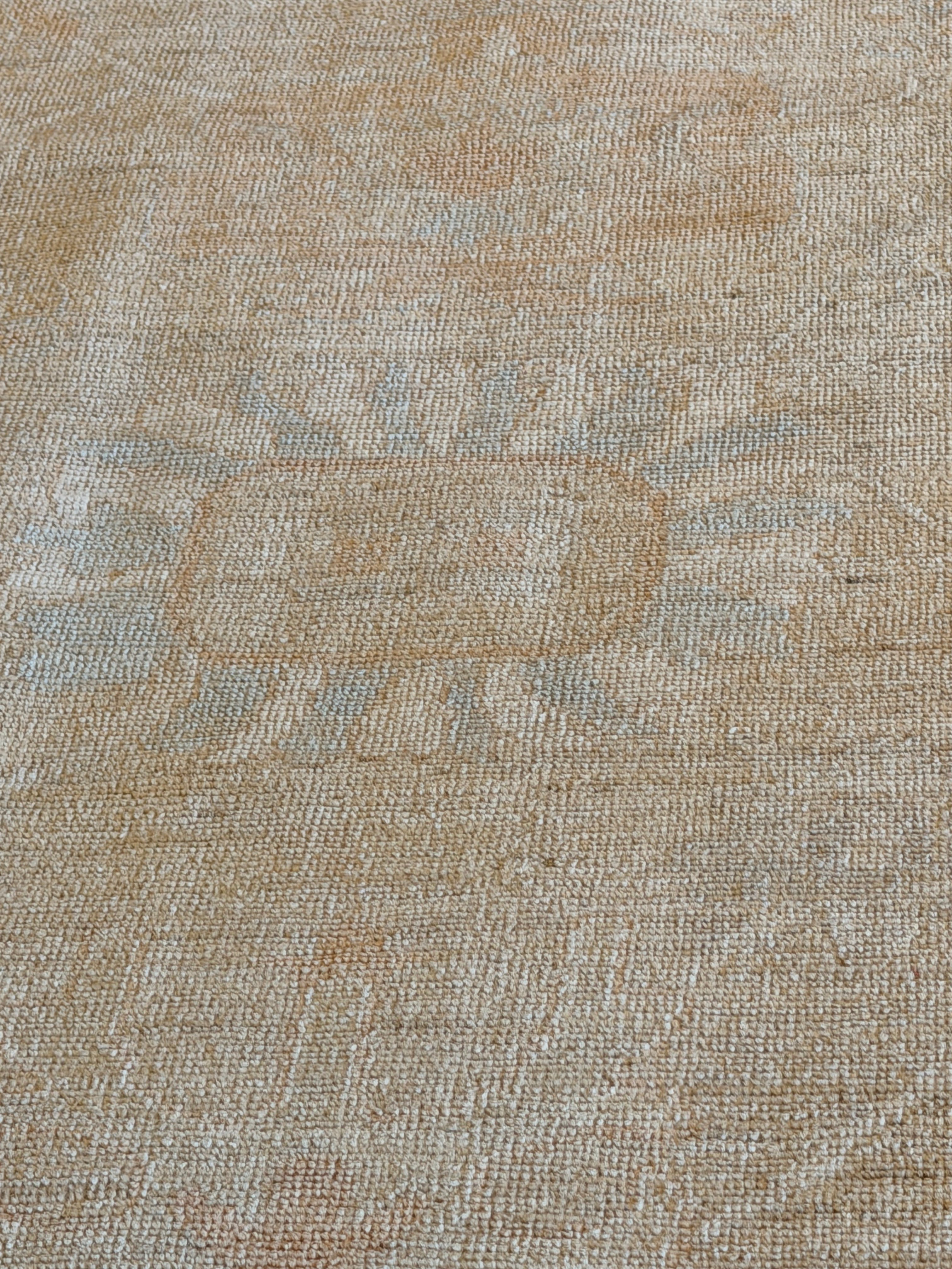 Darlene Gosh 8.11x11.11 Orange and Blue Afghani Whitewashed Oushak