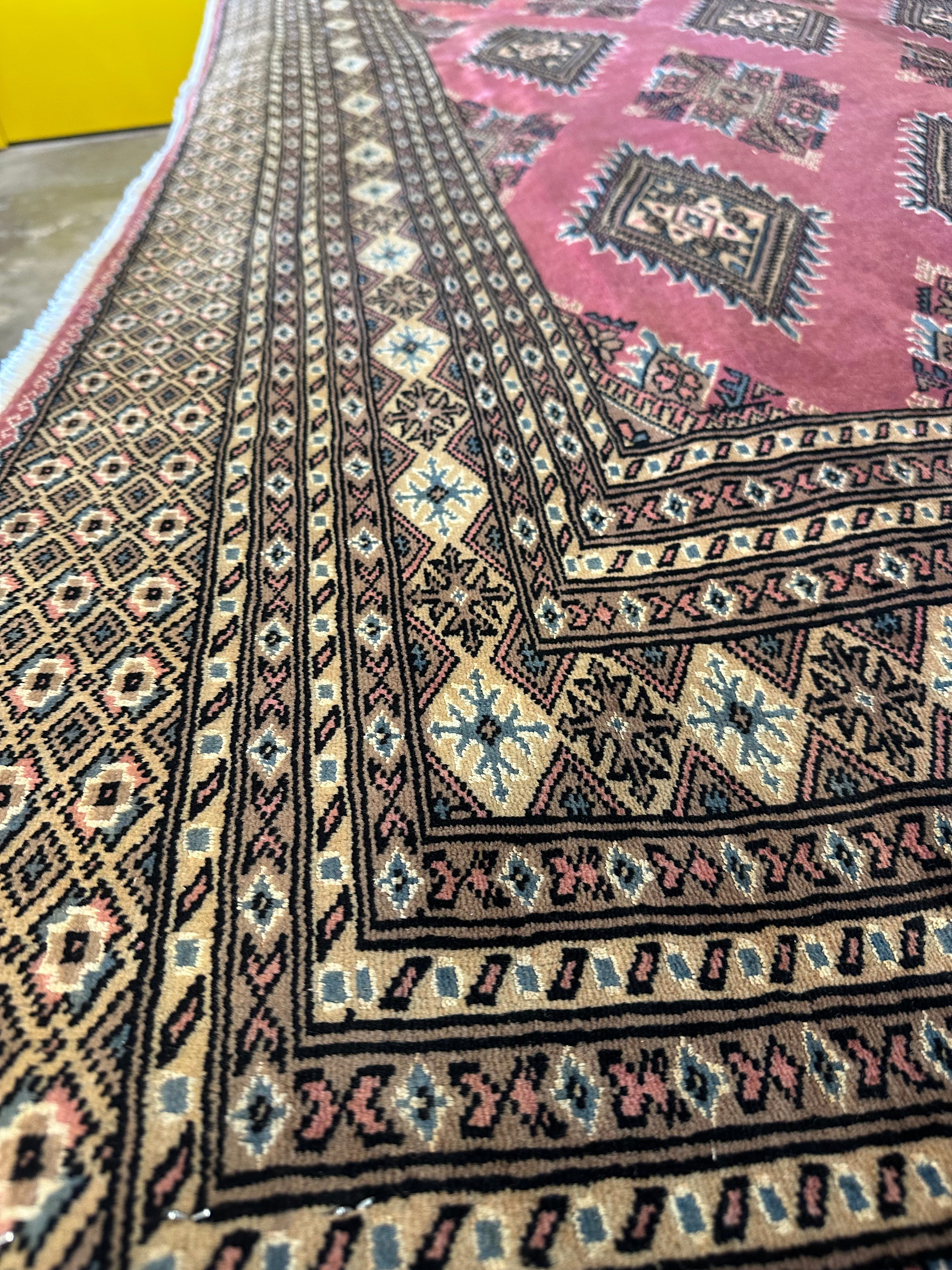 Shari Weiser 8.1x10.4 Pink Afghani Bokhara Rug