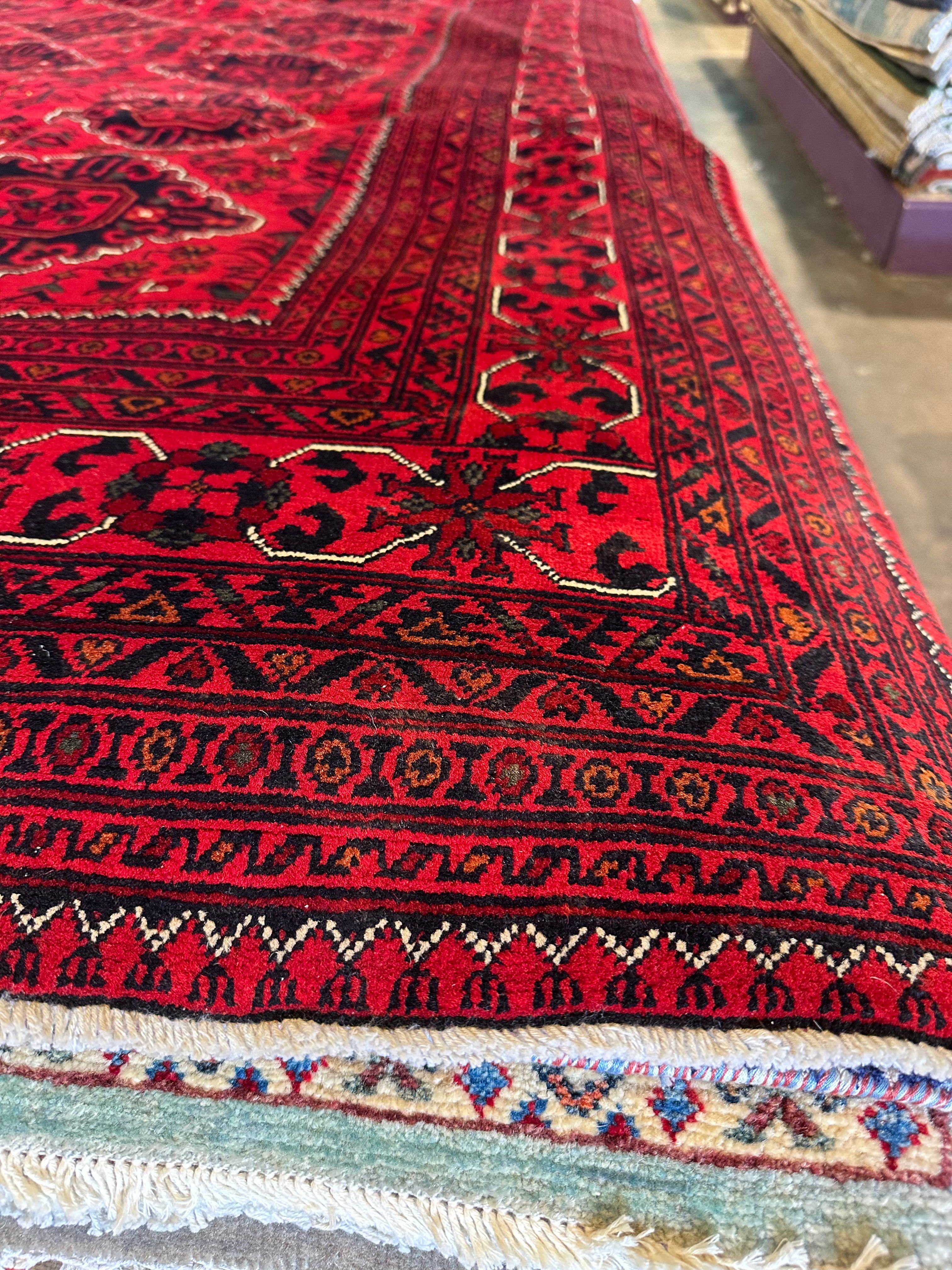 Kelly Vitz 8.2x11.3 Red Afghani Khamyab Rug