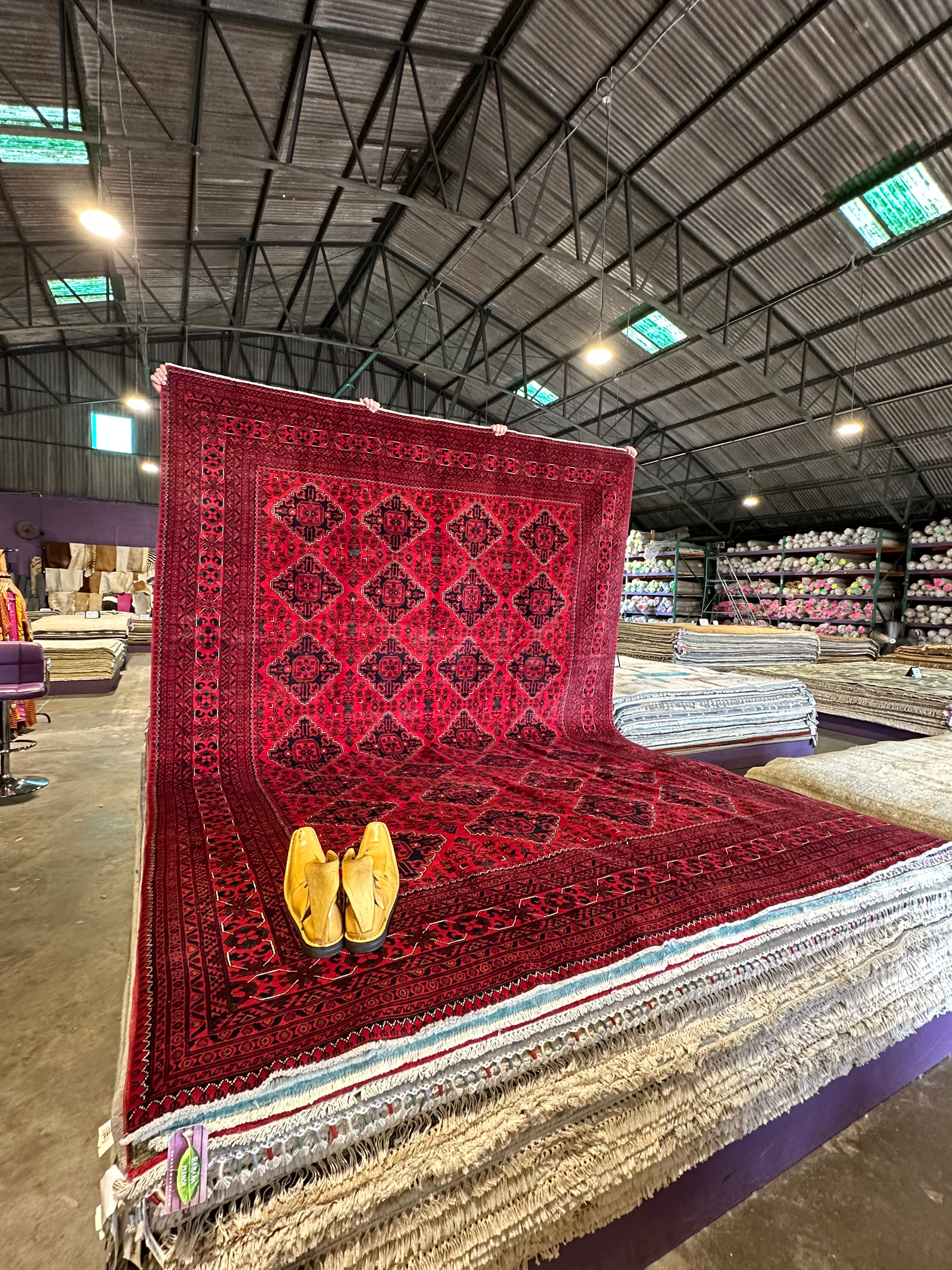 Kelly Vitz 8.2x11.3 Red Afghani Khamyab Rug