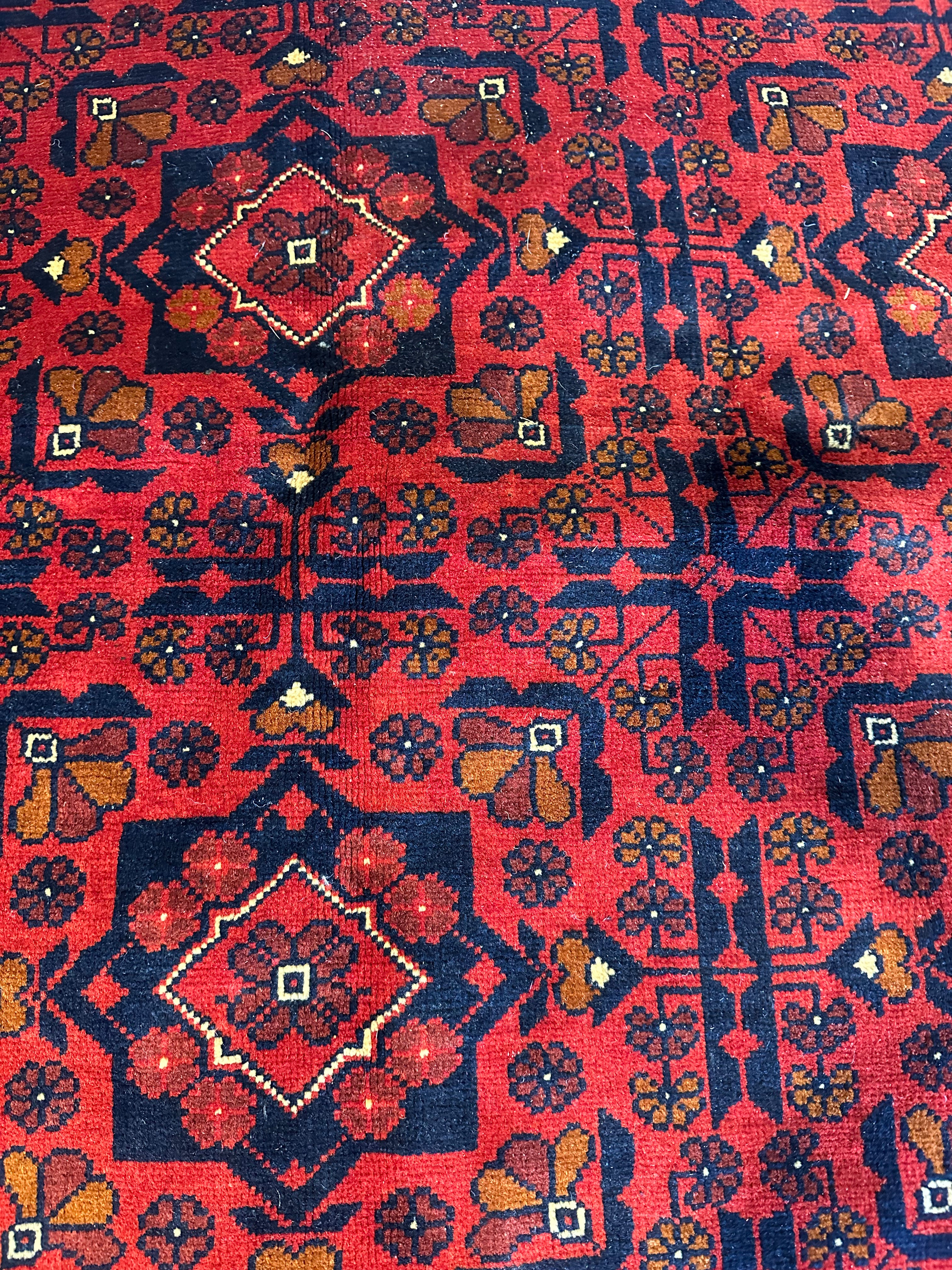 Tessa Crocket 6.6x9.9 Red Afghani Khal Muhammad Rug
