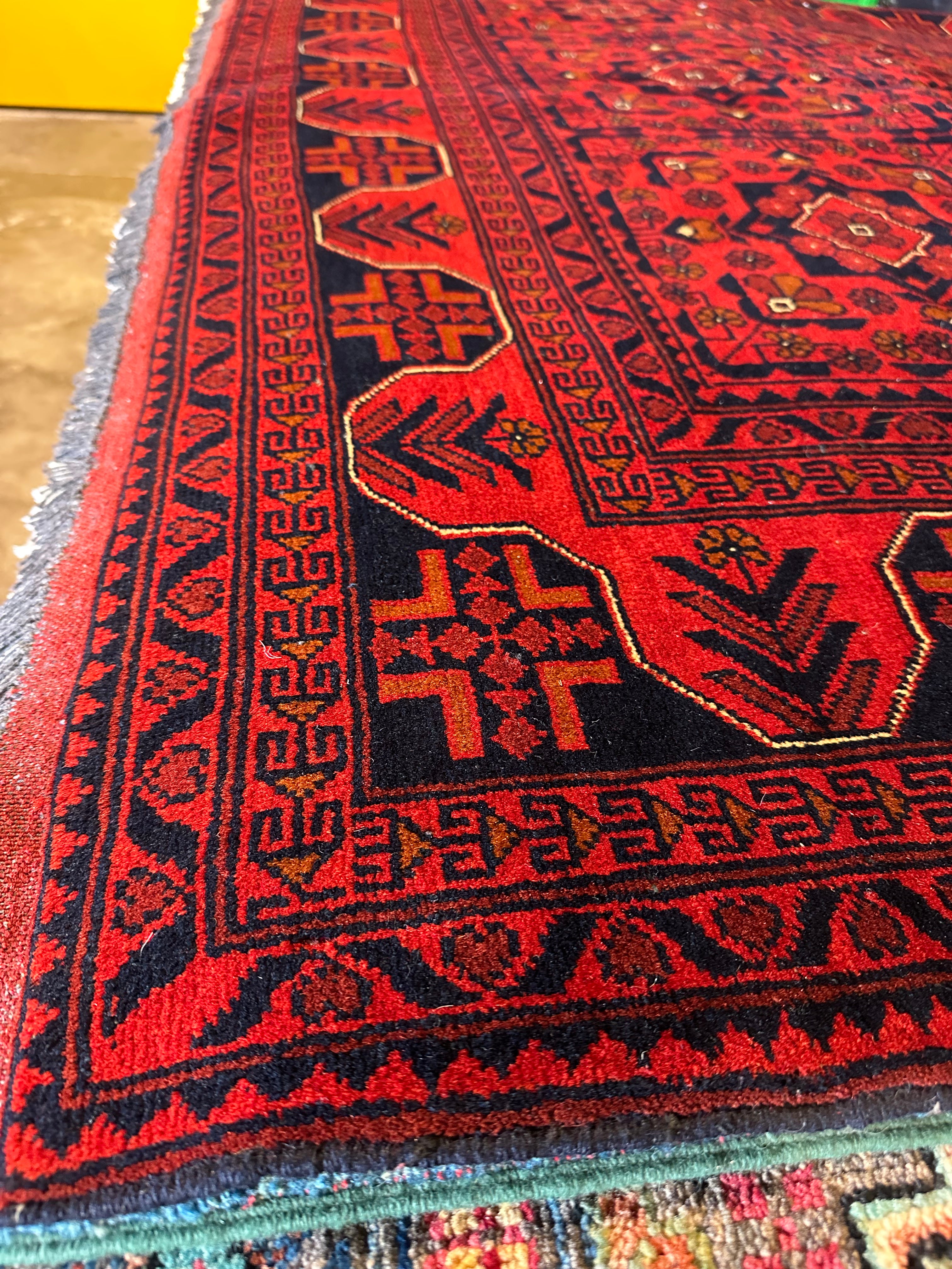 Tessa Crocket 6.6x9.9 Red Afghani Khal Muhammad Rug