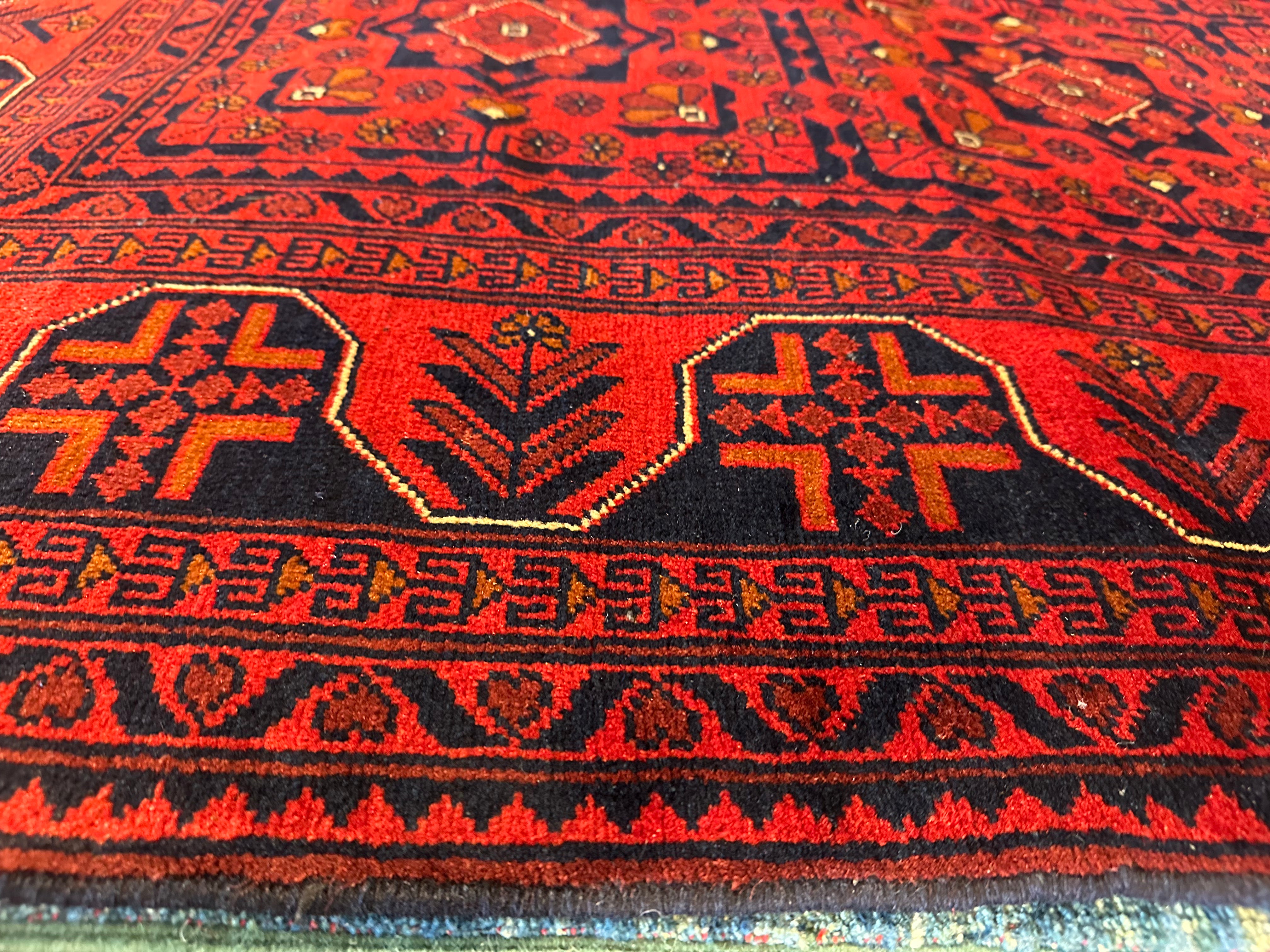 Tessa Crocket 6.6x9.9 Red Afghani Khal Muhammad Rug