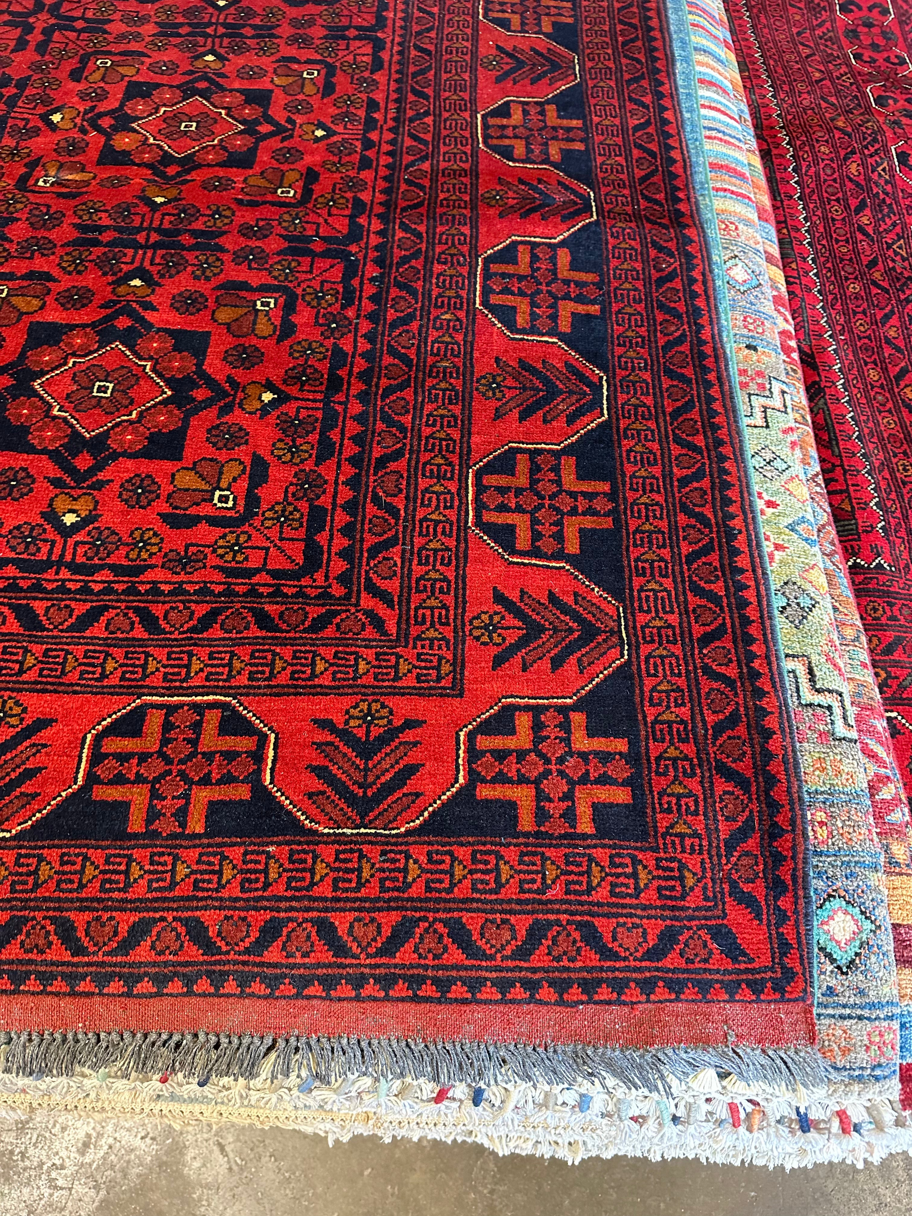 Tessa Crocket 6.6x9.9 Red Afghani Khal Muhammad Rug