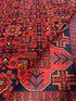 Tessa Crocket 6.6x9.9 Red Afghani Khal Muhammad Rug