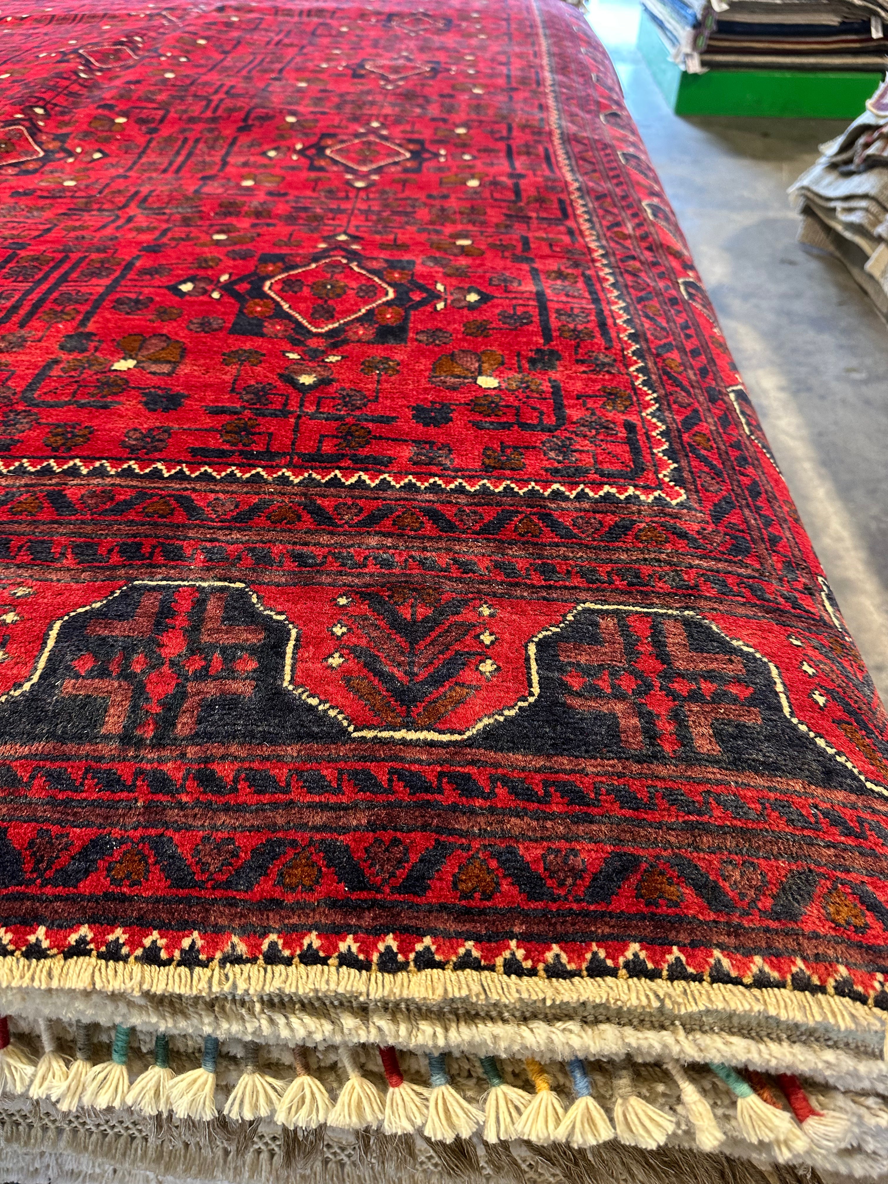 Jill Tilley 6.4x9.6 Red Afghani Khamyab Rug
