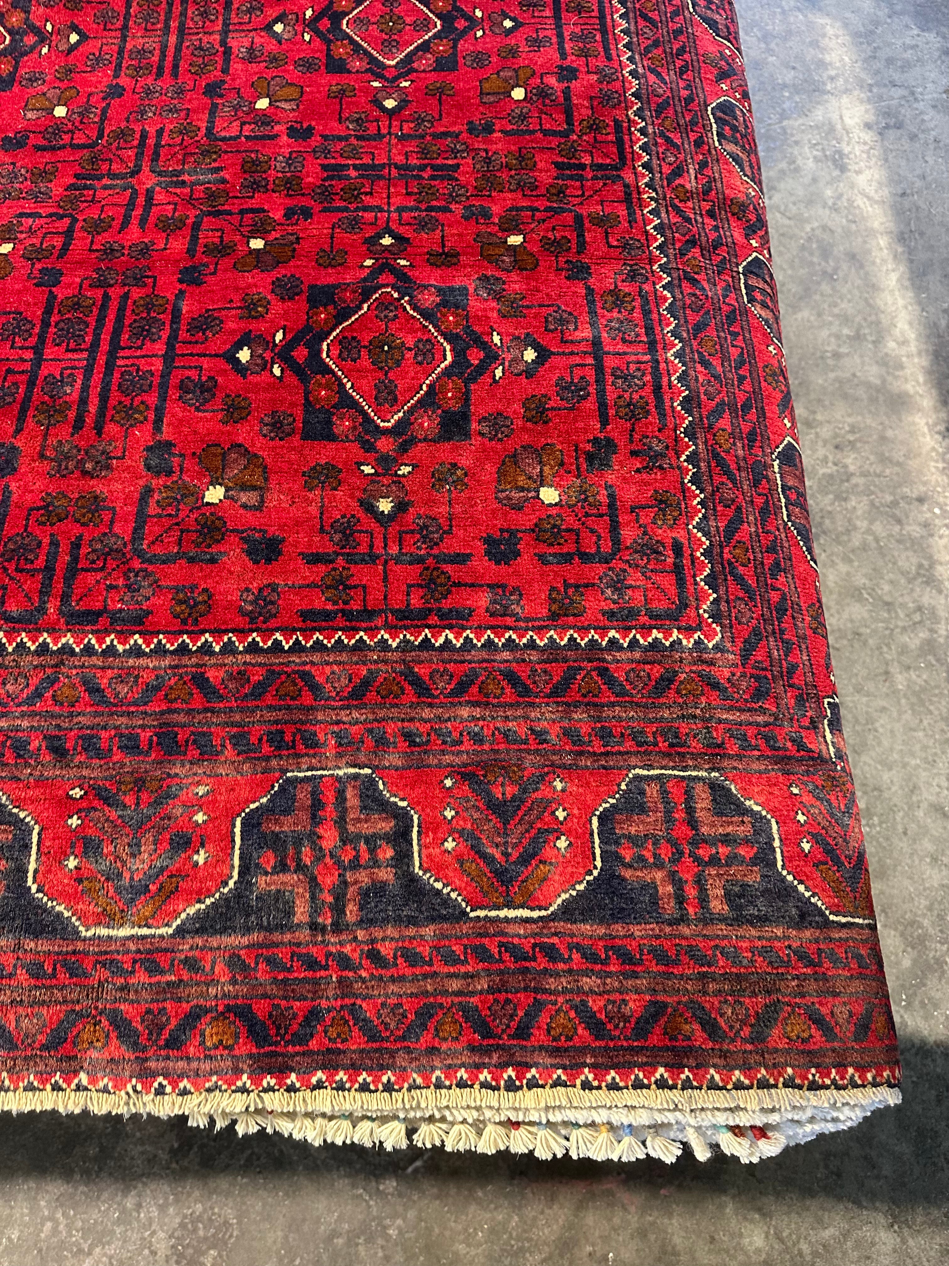 Jill Tilley 6.4x9.6 Red Afghani Khamyab Rug