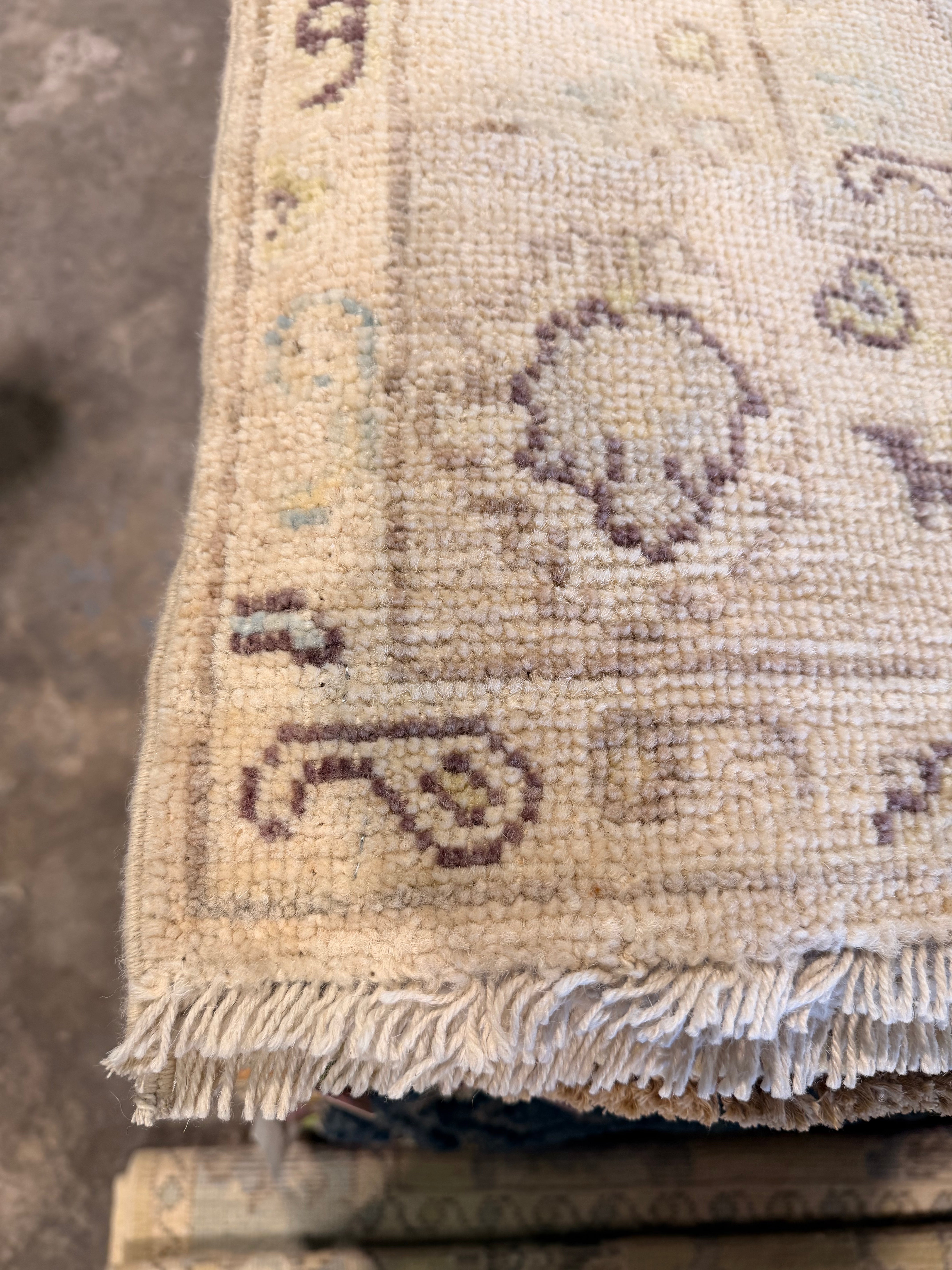 Erica Kay 4.2x6.1 Purple Afghani Whitewashed Oushak