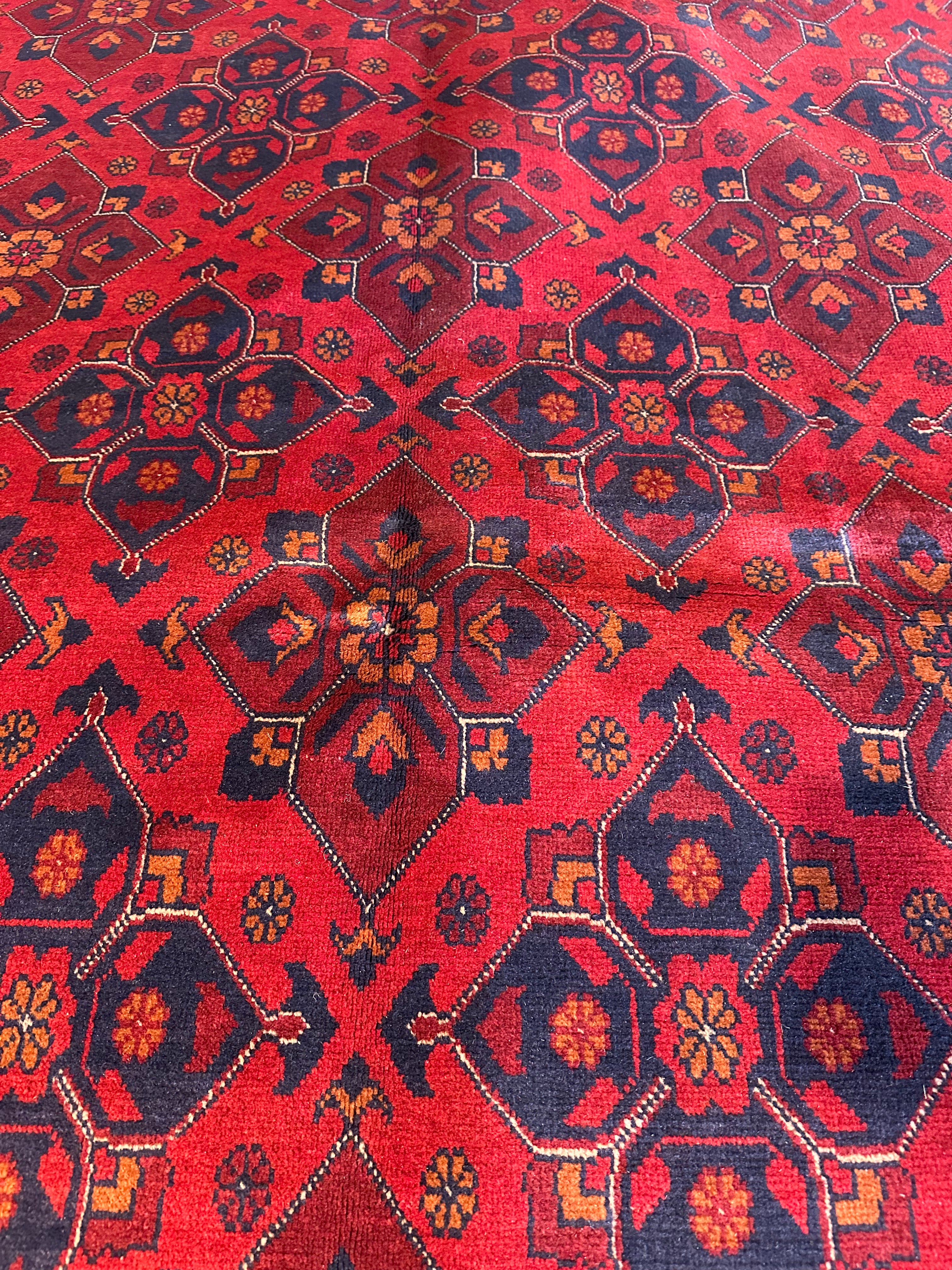 Marley Shelton 6.8x9.5 Red Afghani Khal Muhammad Rug