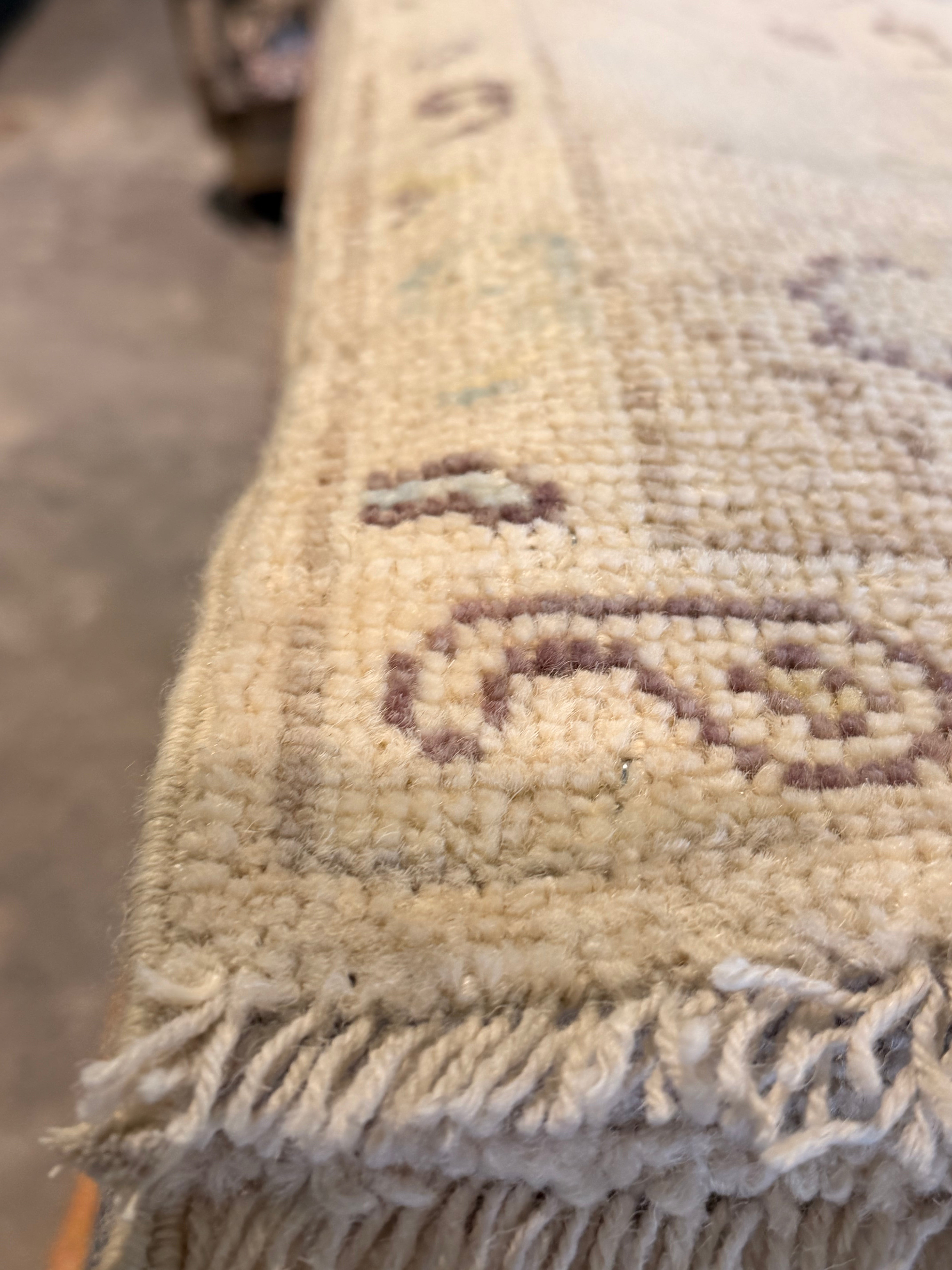 Erica Kay 4.2x6.1 Purple Afghani Whitewashed Oushak