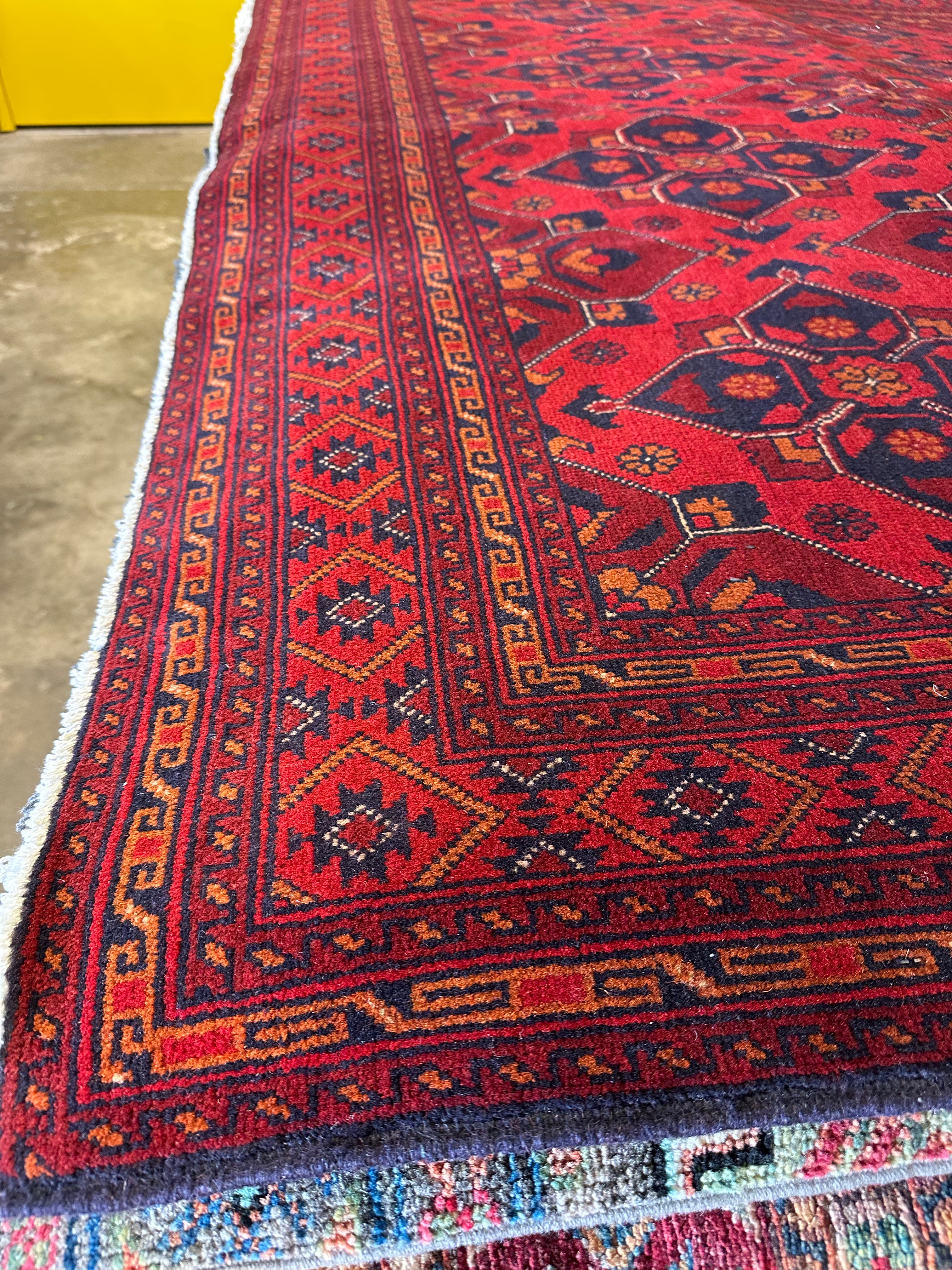 Marley Shelton 6.8x9.5 Red Afghani Khal Muhammad Rug