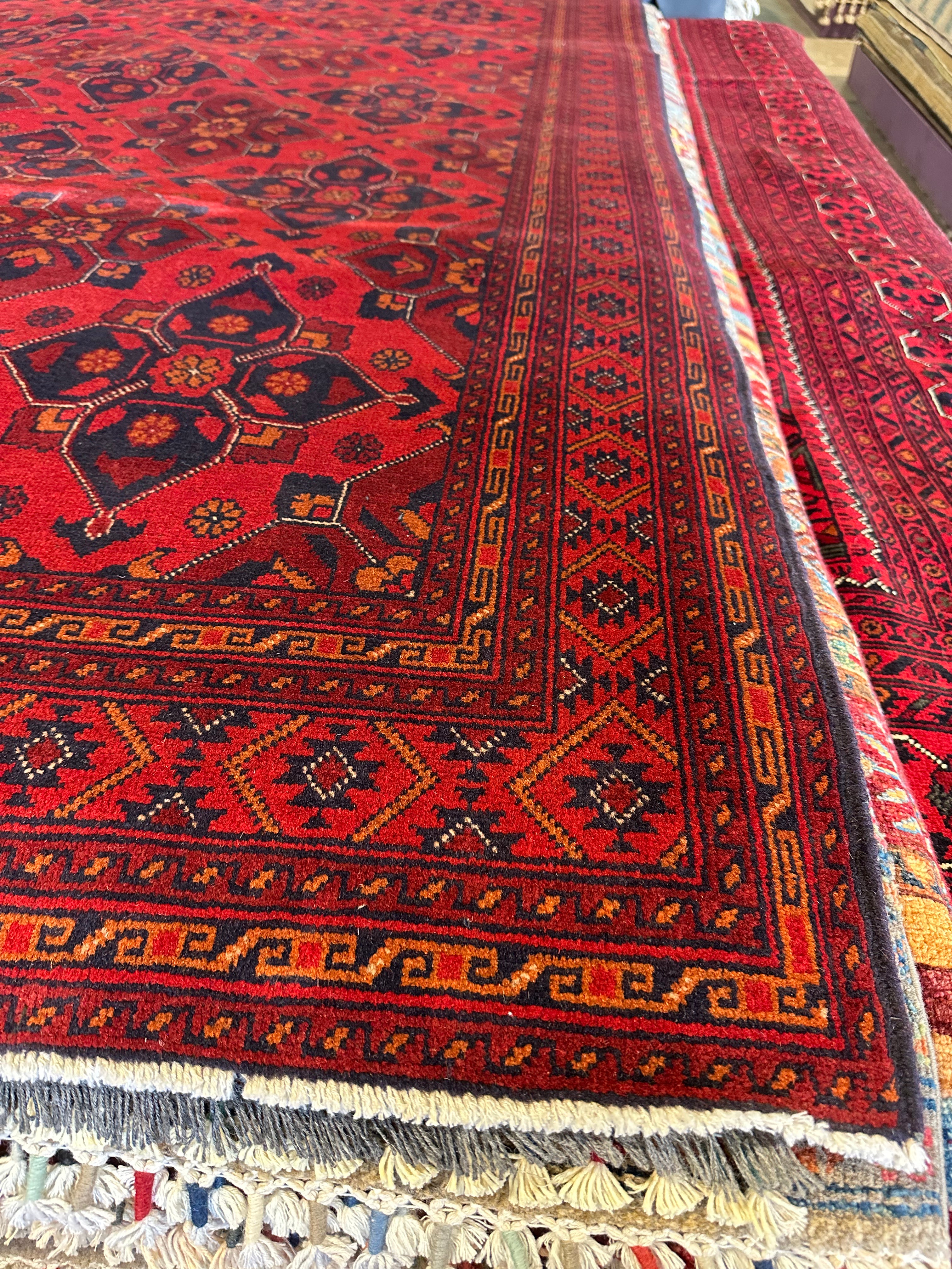 Marley Shelton 6.8x9.5 Red Afghani Khal Muhammad Rug