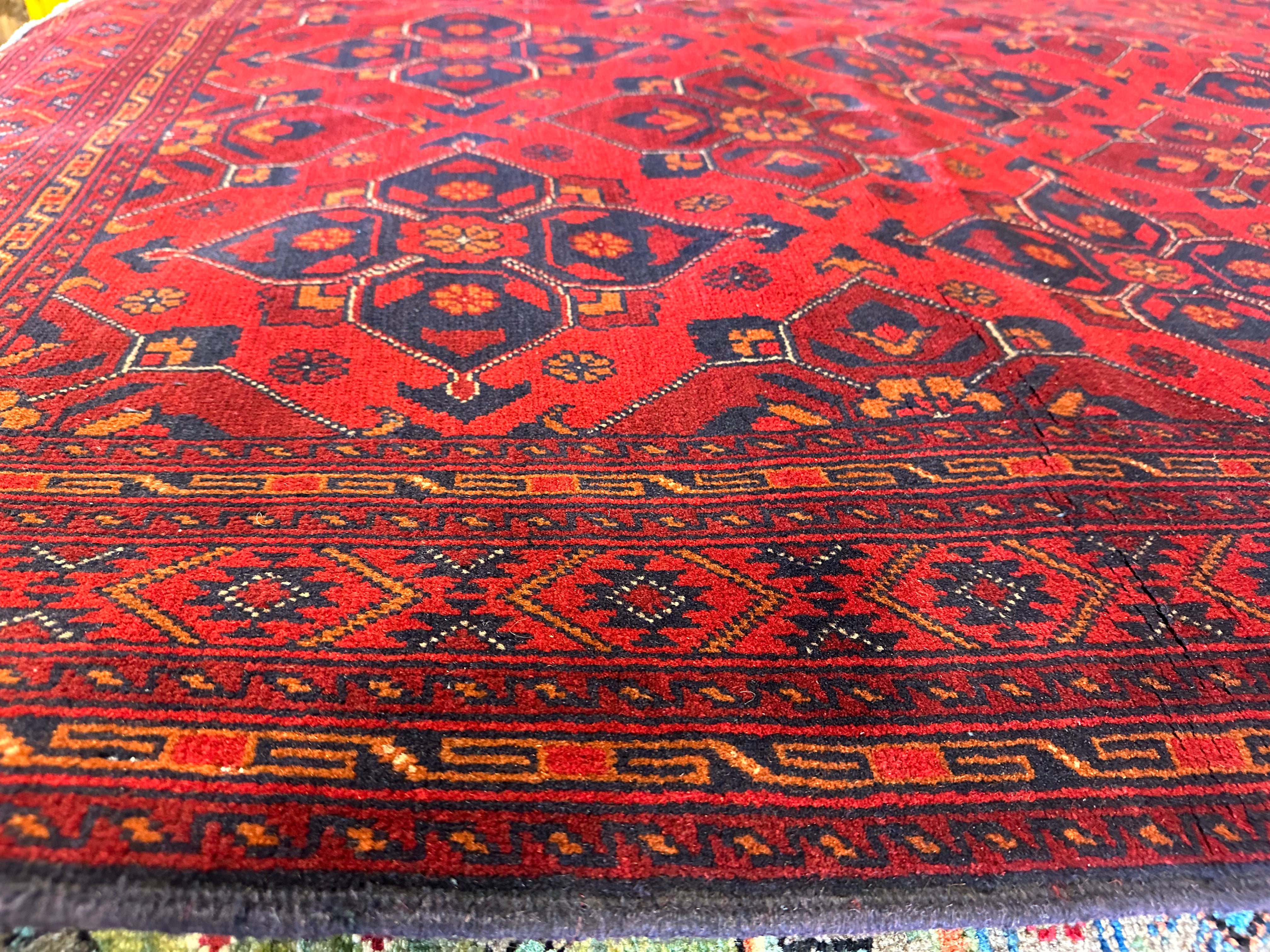 Marley Shelton 6.8x9.5 Red Afghani Khal Muhammad Rug