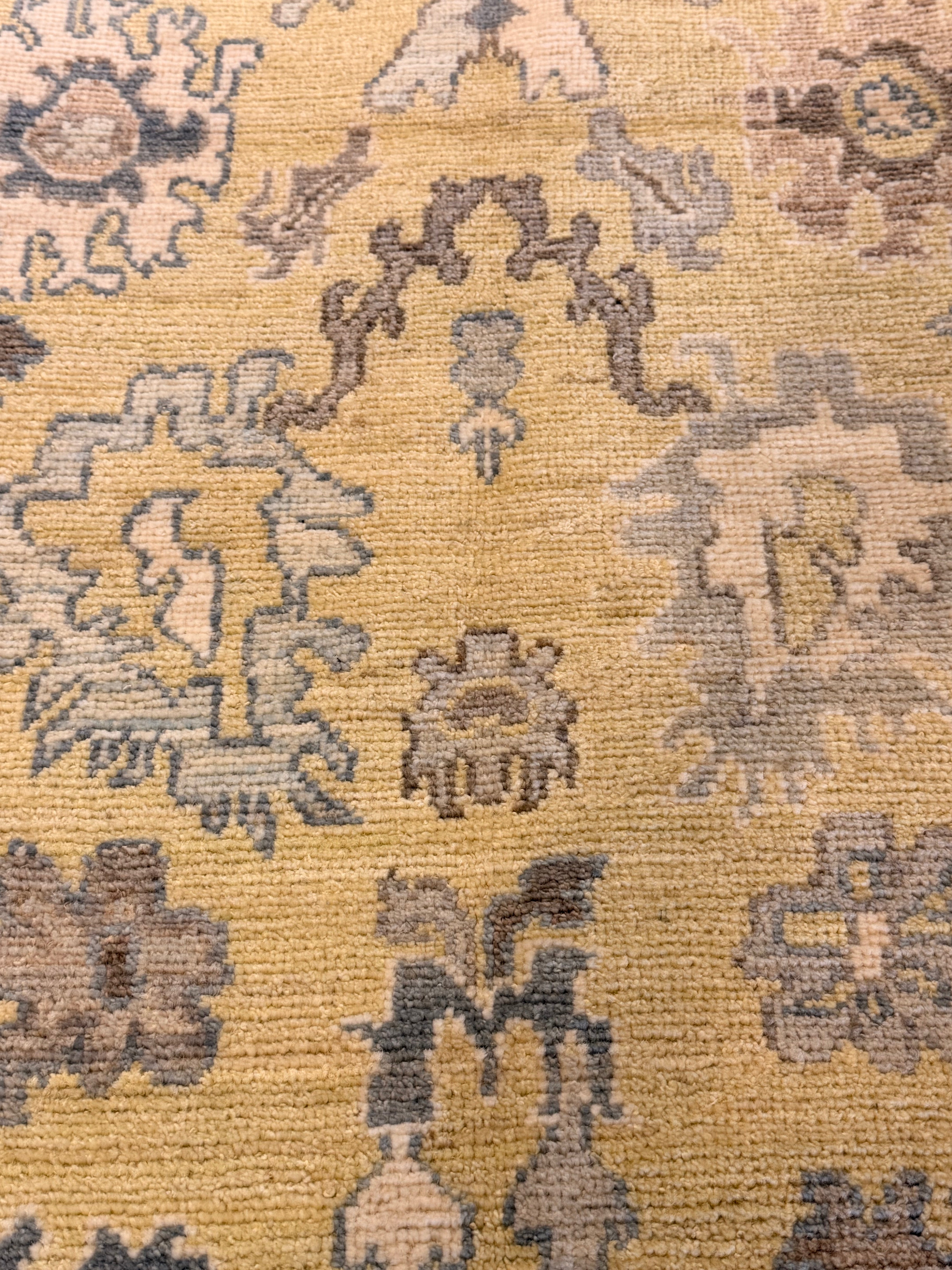 Kate Susman 4x6.3 Green Afghani Whitewashed Oushak