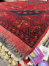 Abernathy Jones 3.3x5 Red Afghani Khal Muhammad Rug