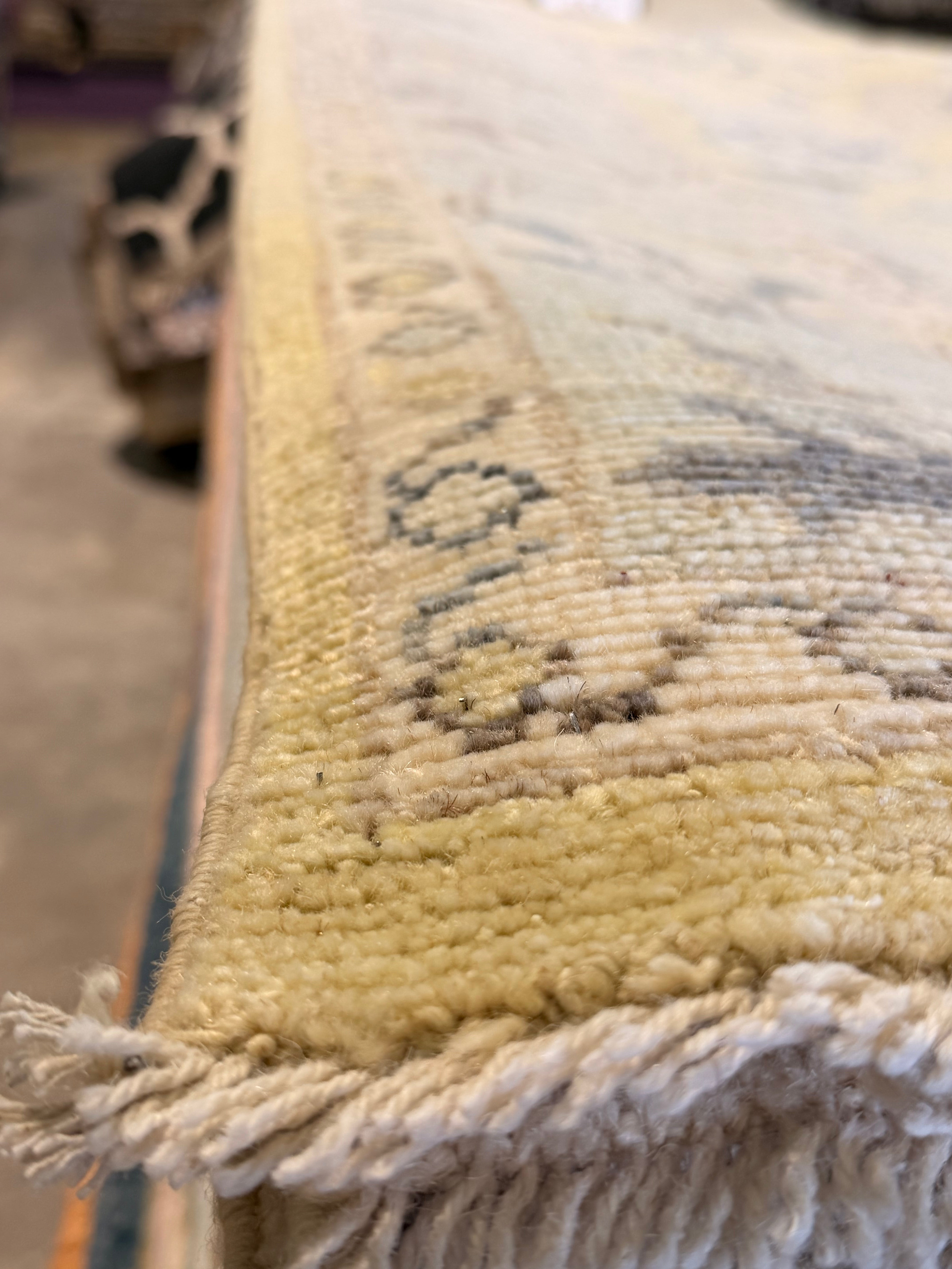 Kate Susman 4x6.3 Green Afghani Whitewashed Oushak