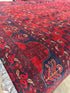 Sydney Poitier 4.11x6.4 Red Afghani Khal Muhammad Rug