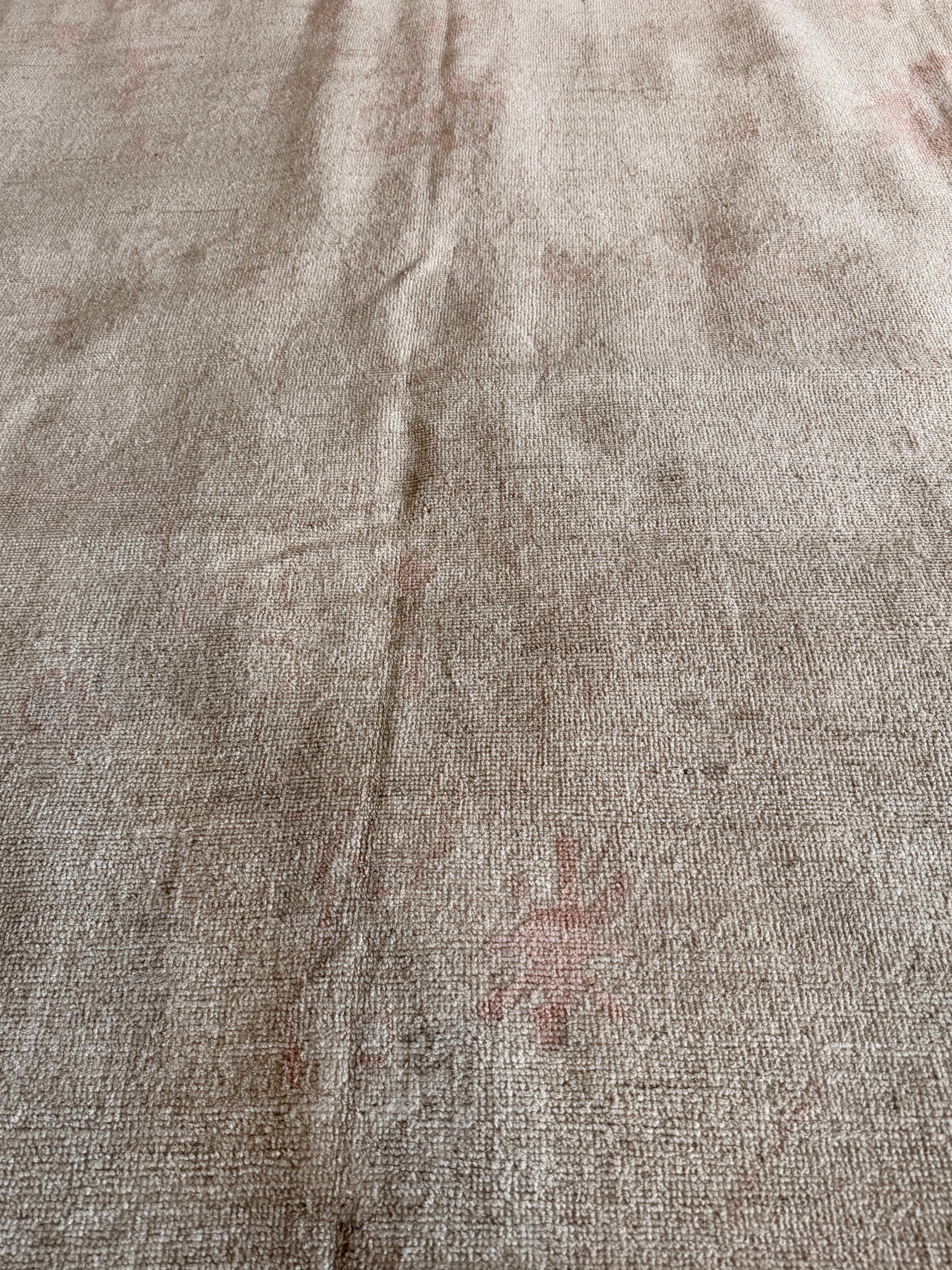 Roxie 9.4x11.10 Pink Afghani Whitewashed Oushak