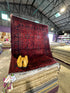 Sydney Poitier 4.11x6.4 Red Afghani Khal Muhammad Rug