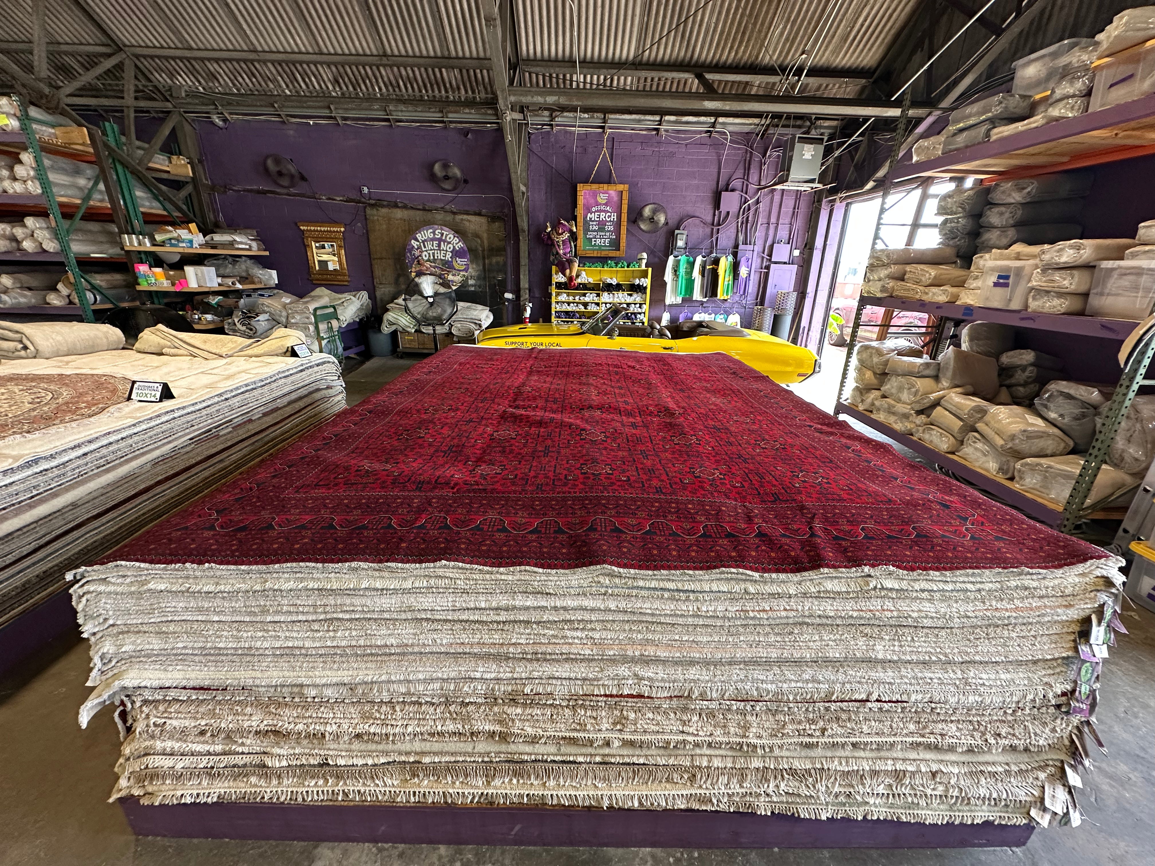 Gwen Grayson 9.10x12.8 Red Afghani Khamyab Rug