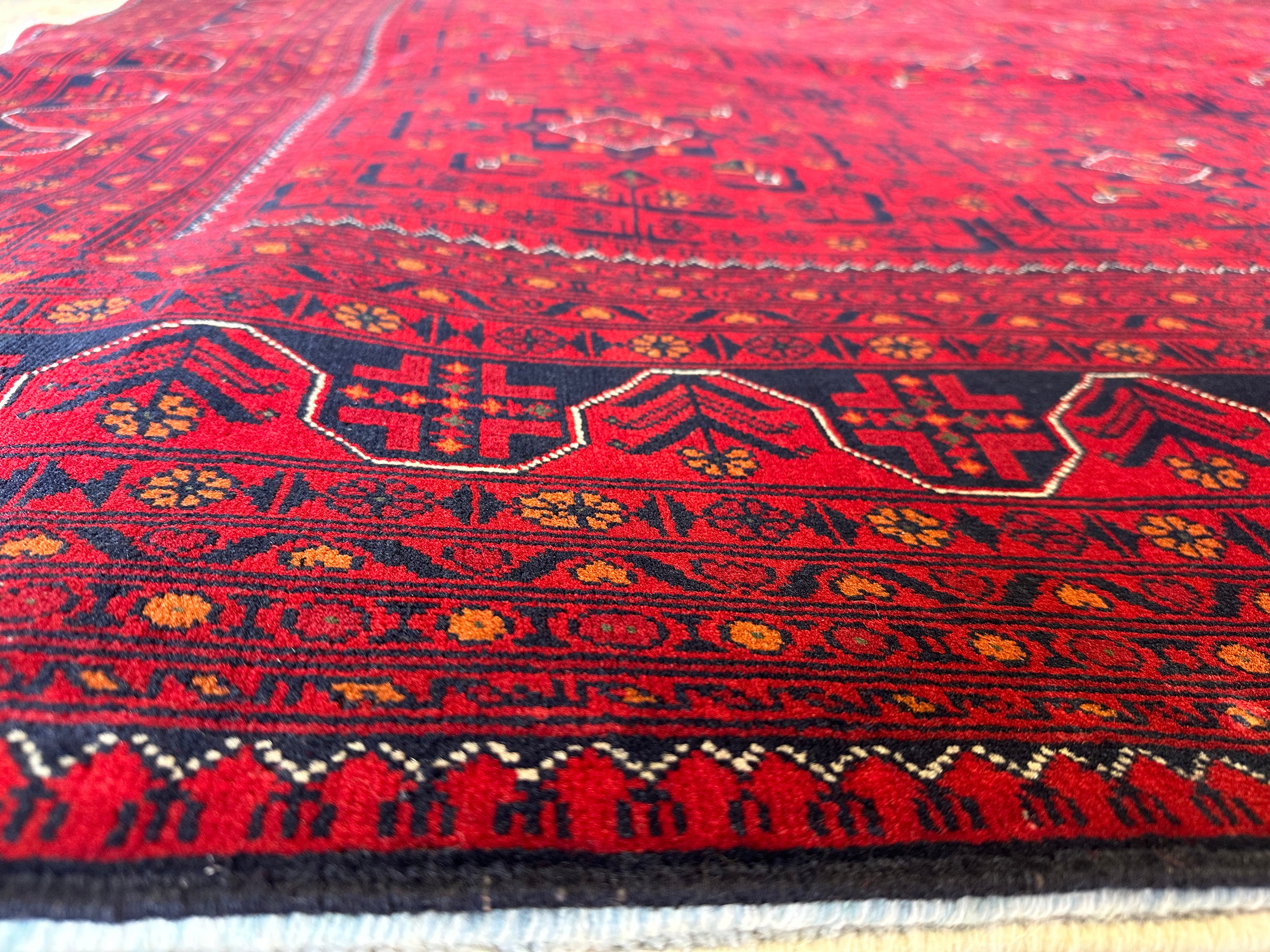 Gwen Grayson 9.10x12.8 Red Afghani Khamyab Rug