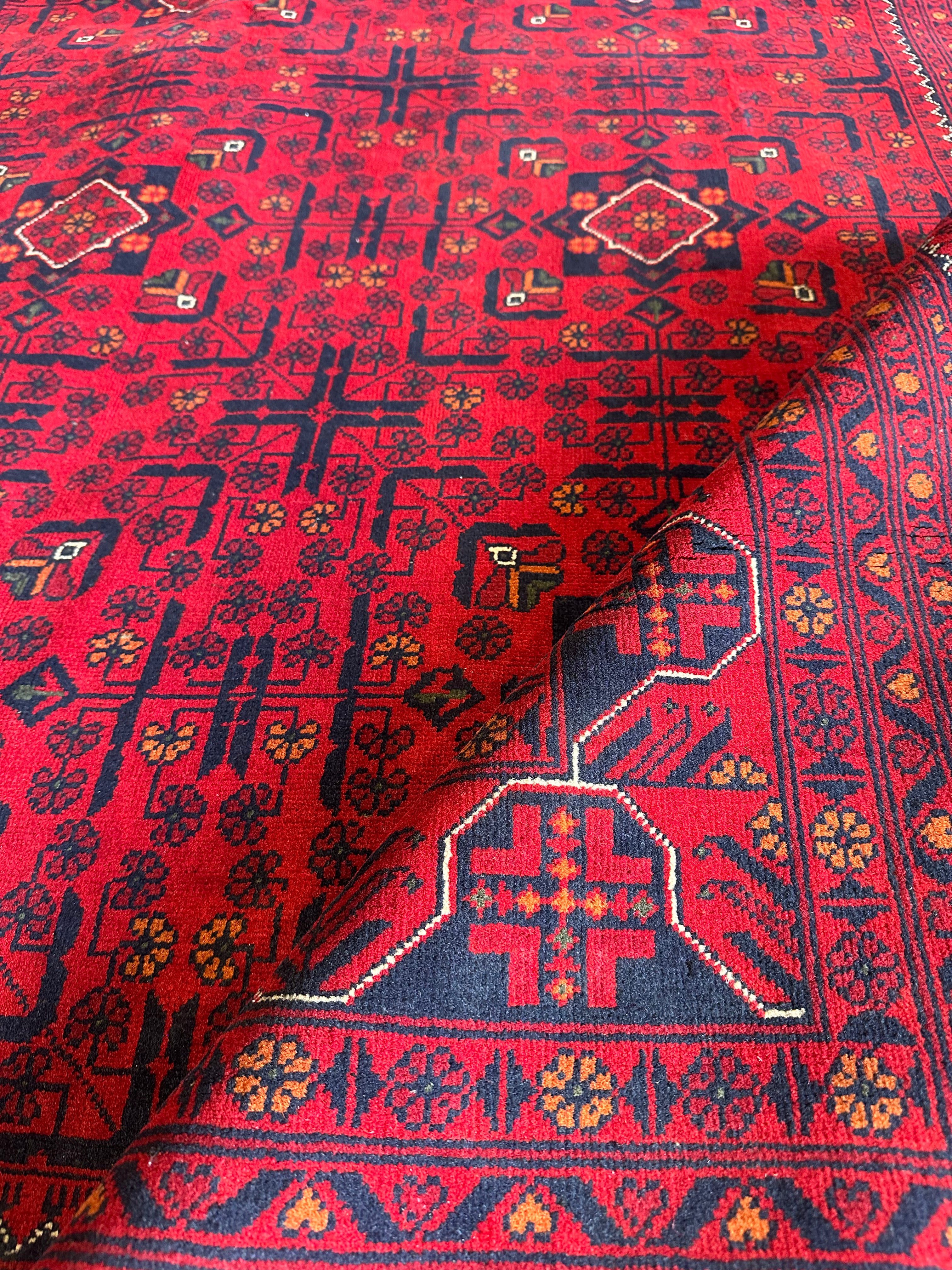 Gwen Grayson 9.10x12.8 Red Afghani Khamyab Rug