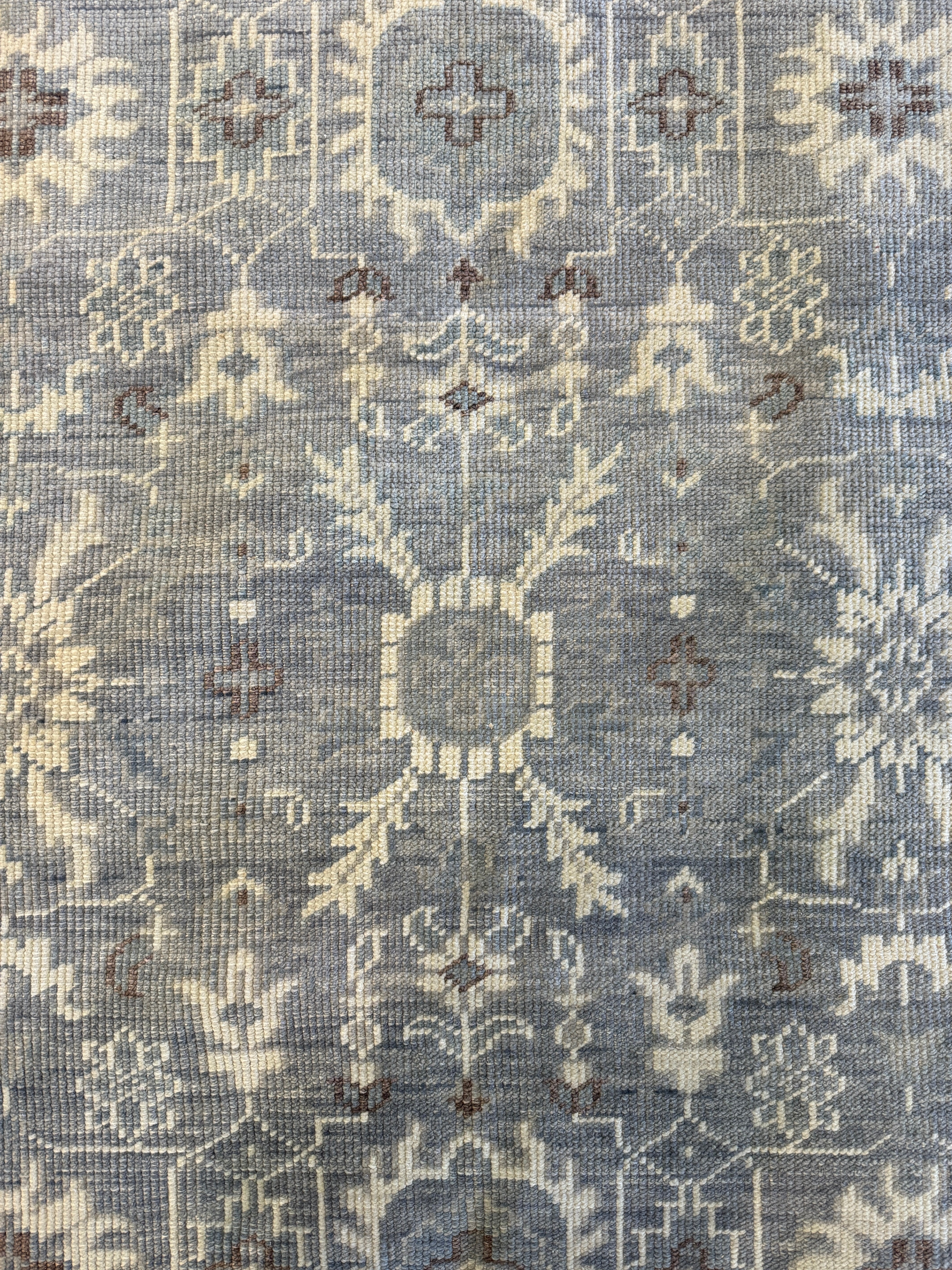 Francesco 9x12 Light Blue and Ivory Turkish Oushak