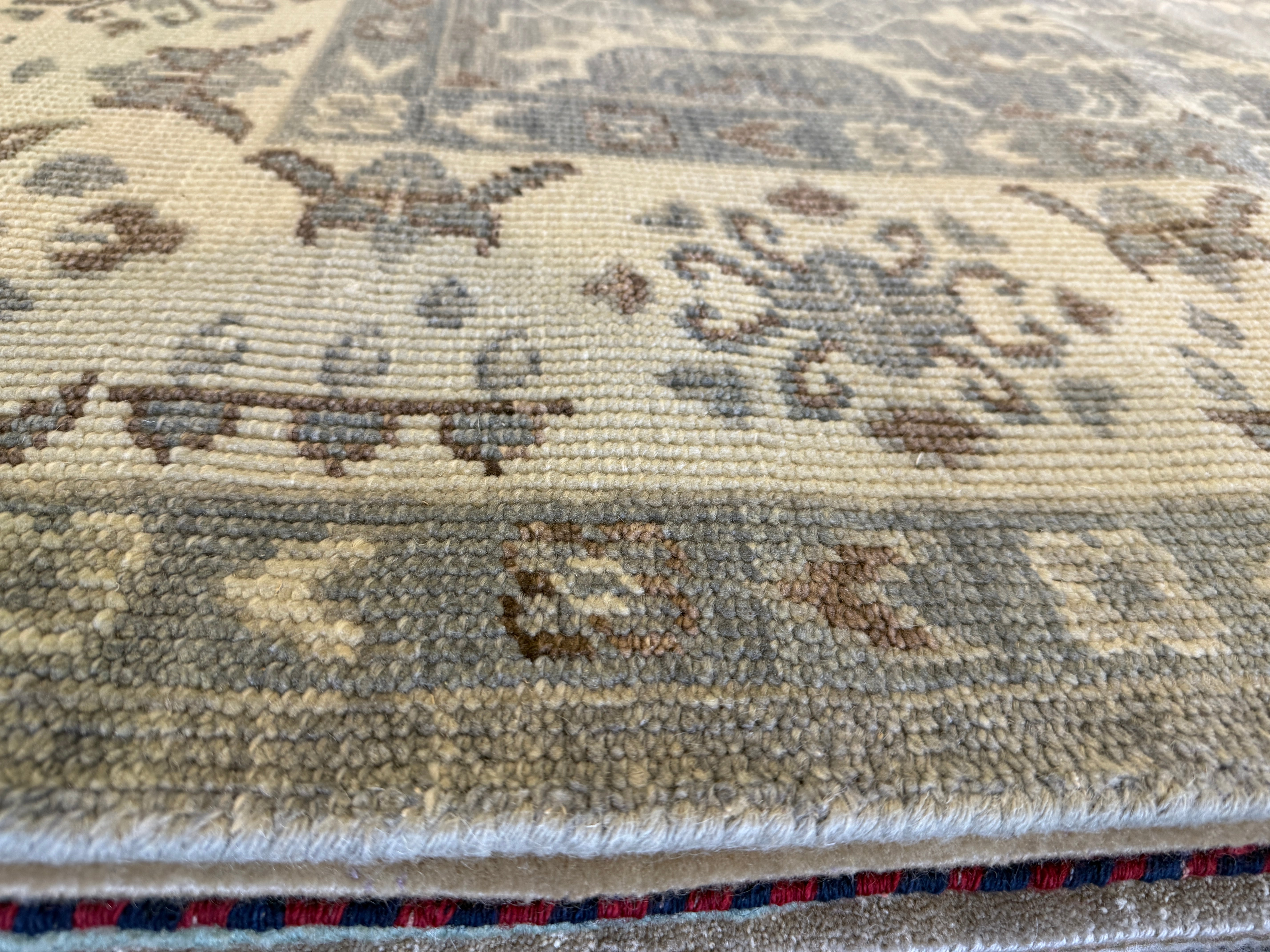 Francesco 9x12 Light Blue and Ivory Turkish Oushak