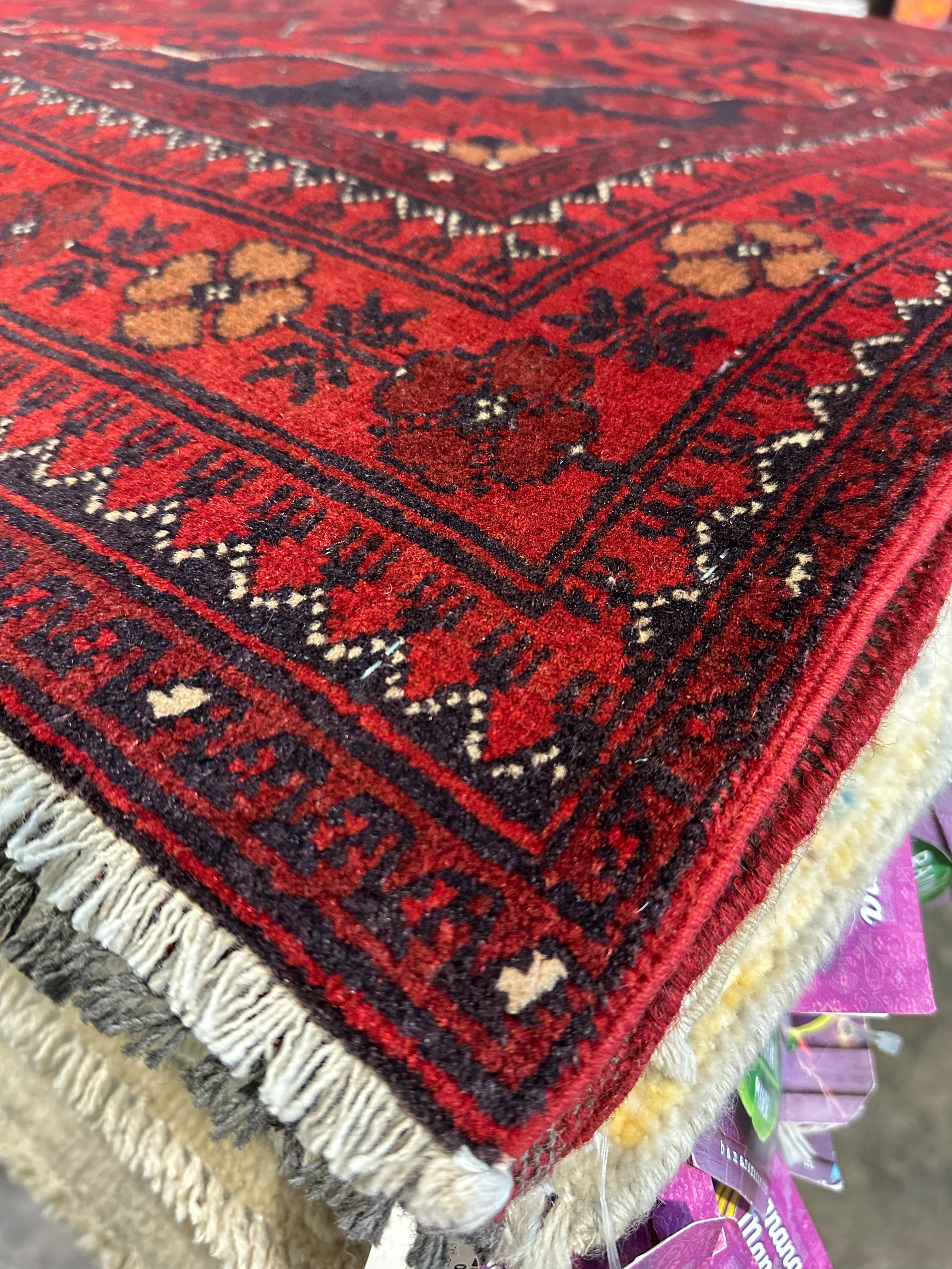Irina Novacheck 3.3x4.11 Red Afghani Khamyab Rug