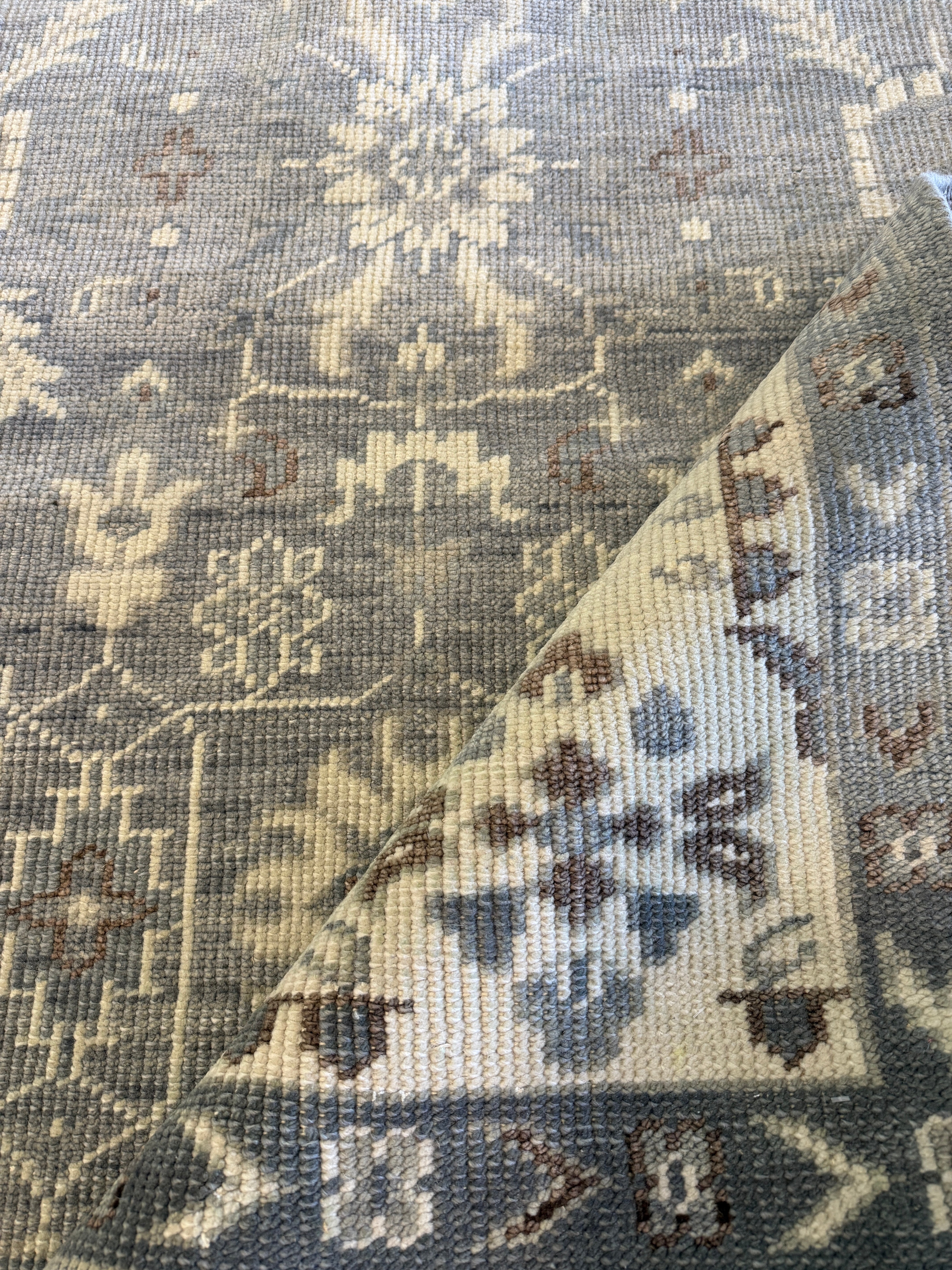 Francesco 9x12 Light Blue and Ivory Turkish Oushak