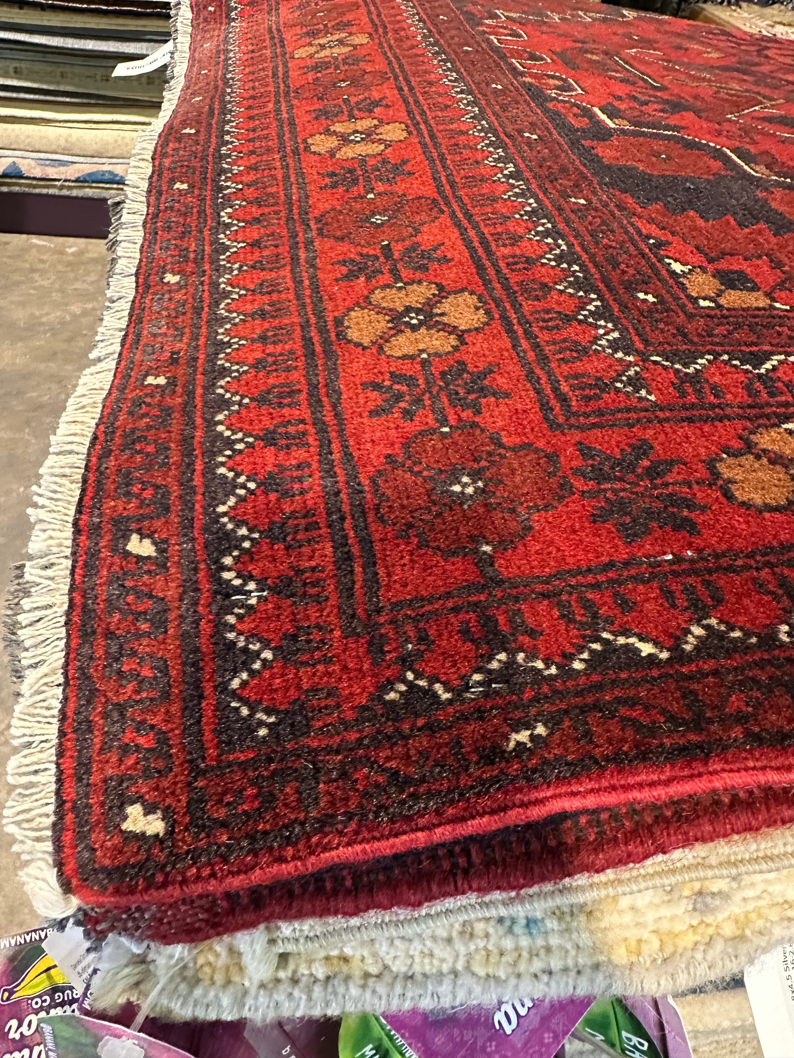 Irina Novacheck 3.3x4.11 Red Afghani Khamyab Rug