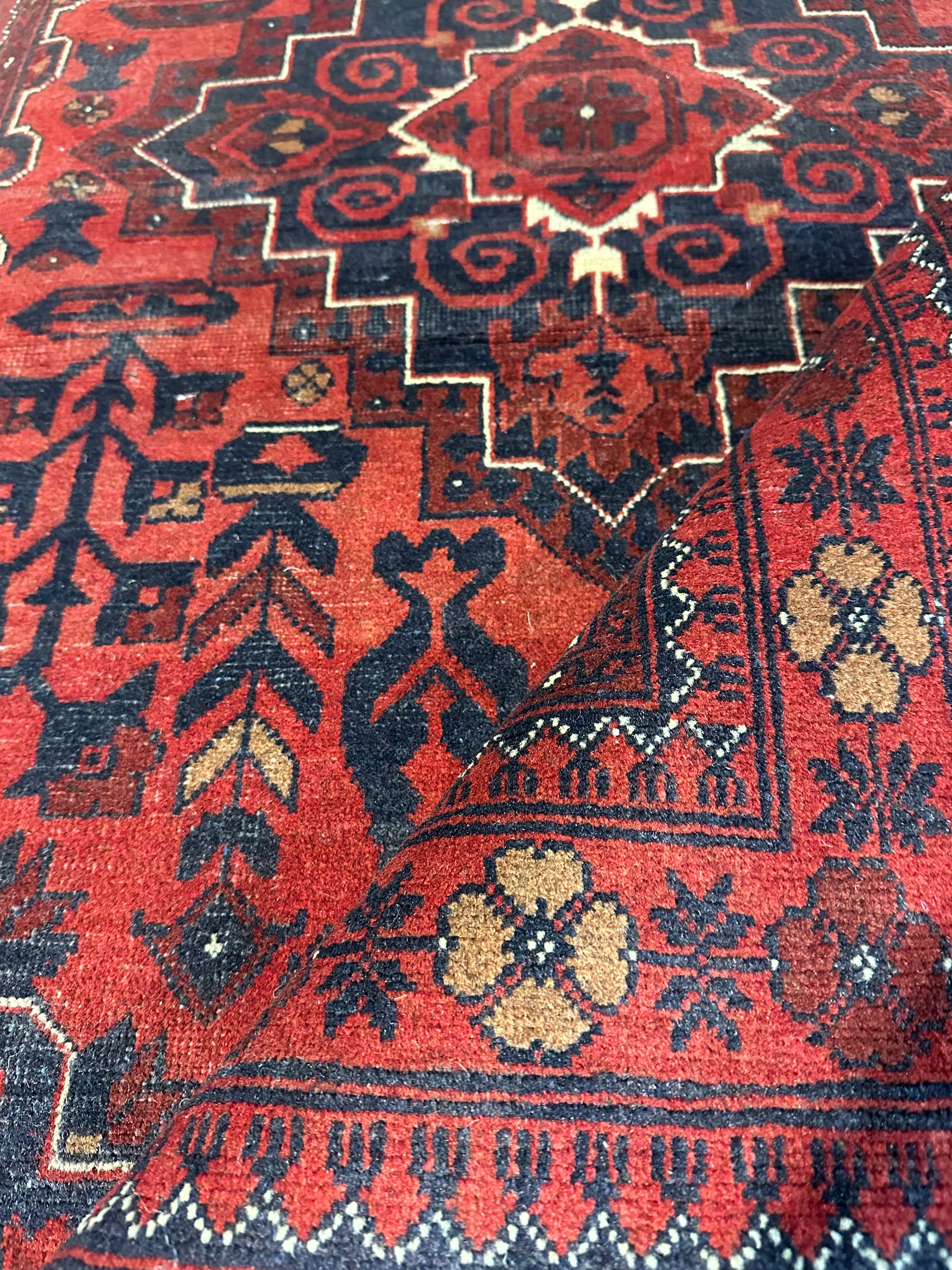 Irina Novacheck 3.3x4.11 Red Afghani Khamyab Rug