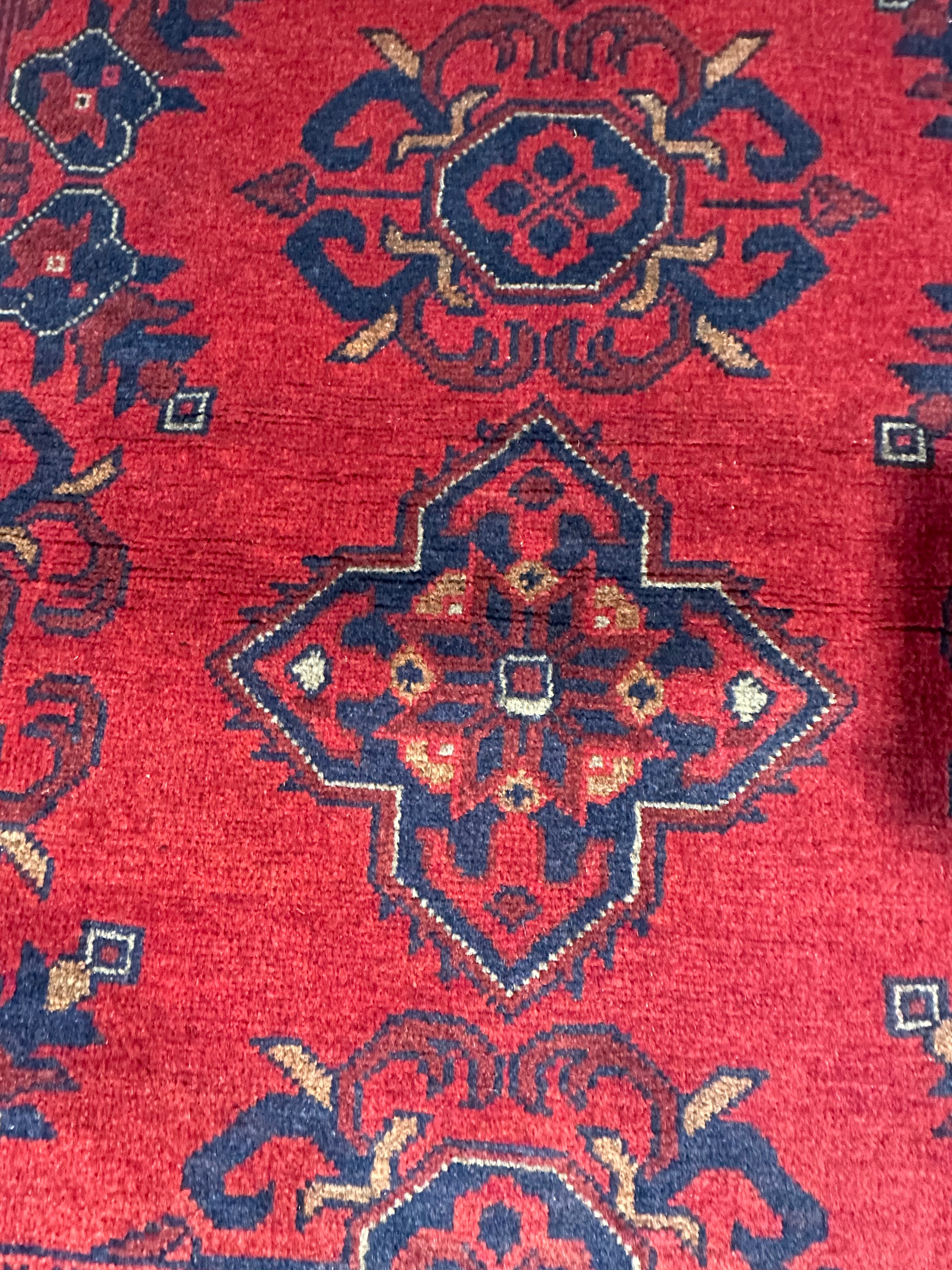 Arlene Johnson 3.3x4.6 Red Afghani Khal Muhammad Rug