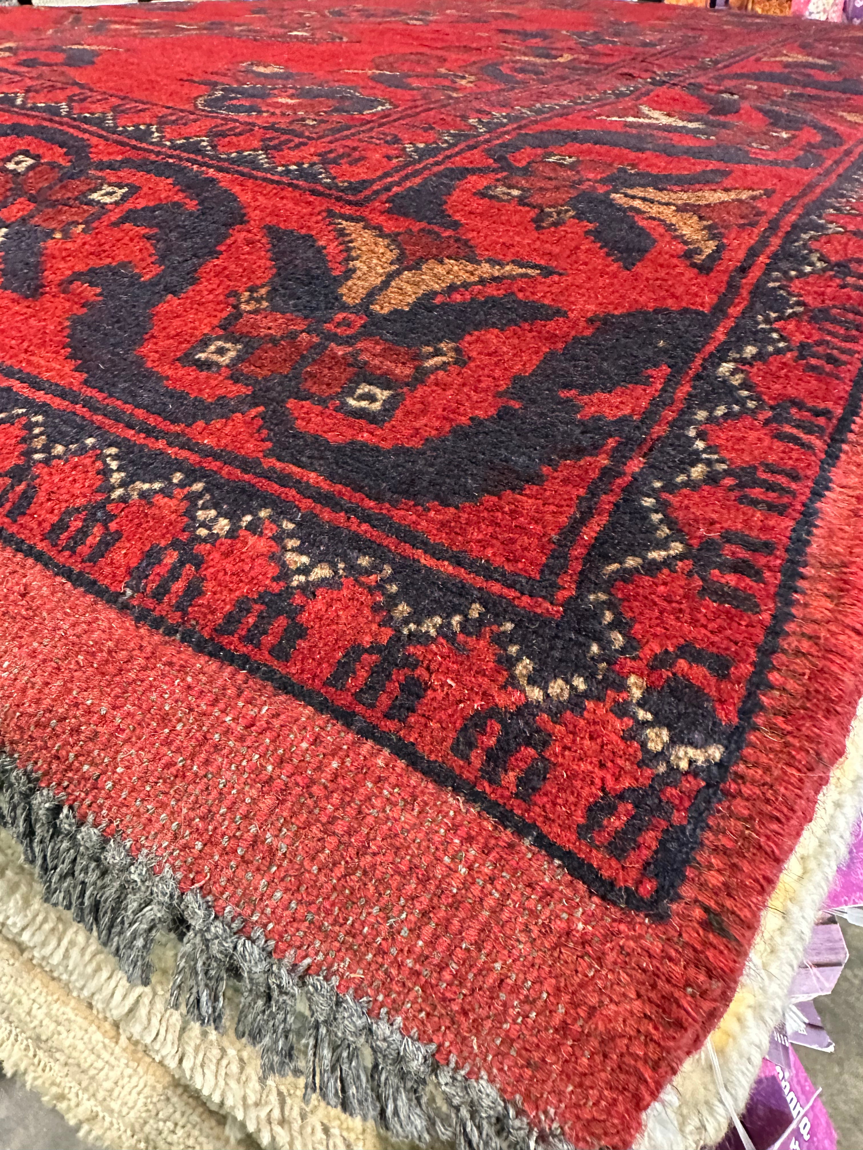 Arlene Johnson 3.3x4.6 Red Afghani Khal Muhammad Rug