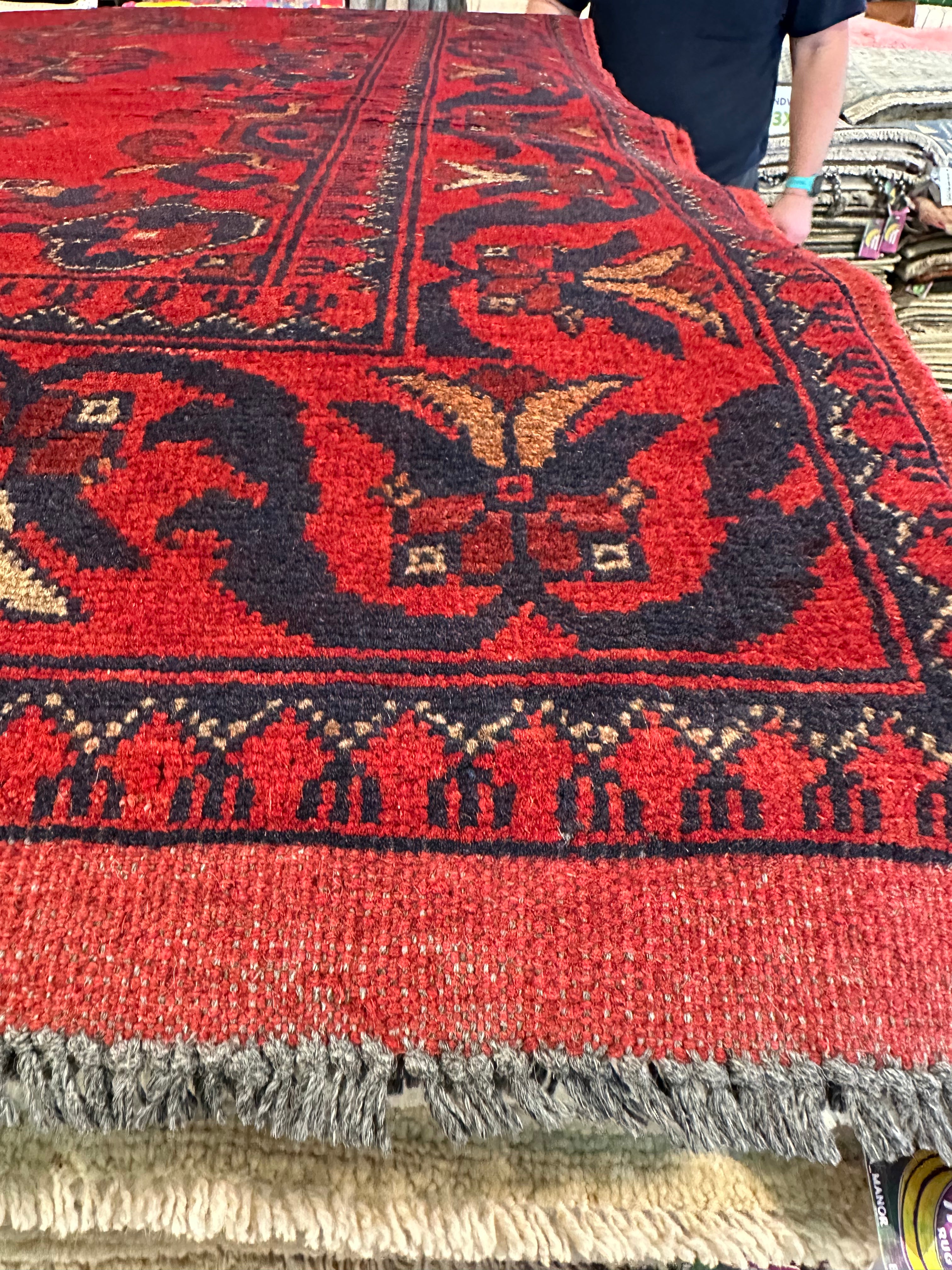 Arlene Johnson 3.3x4.6 Red Afghani Khal Muhammad Rug