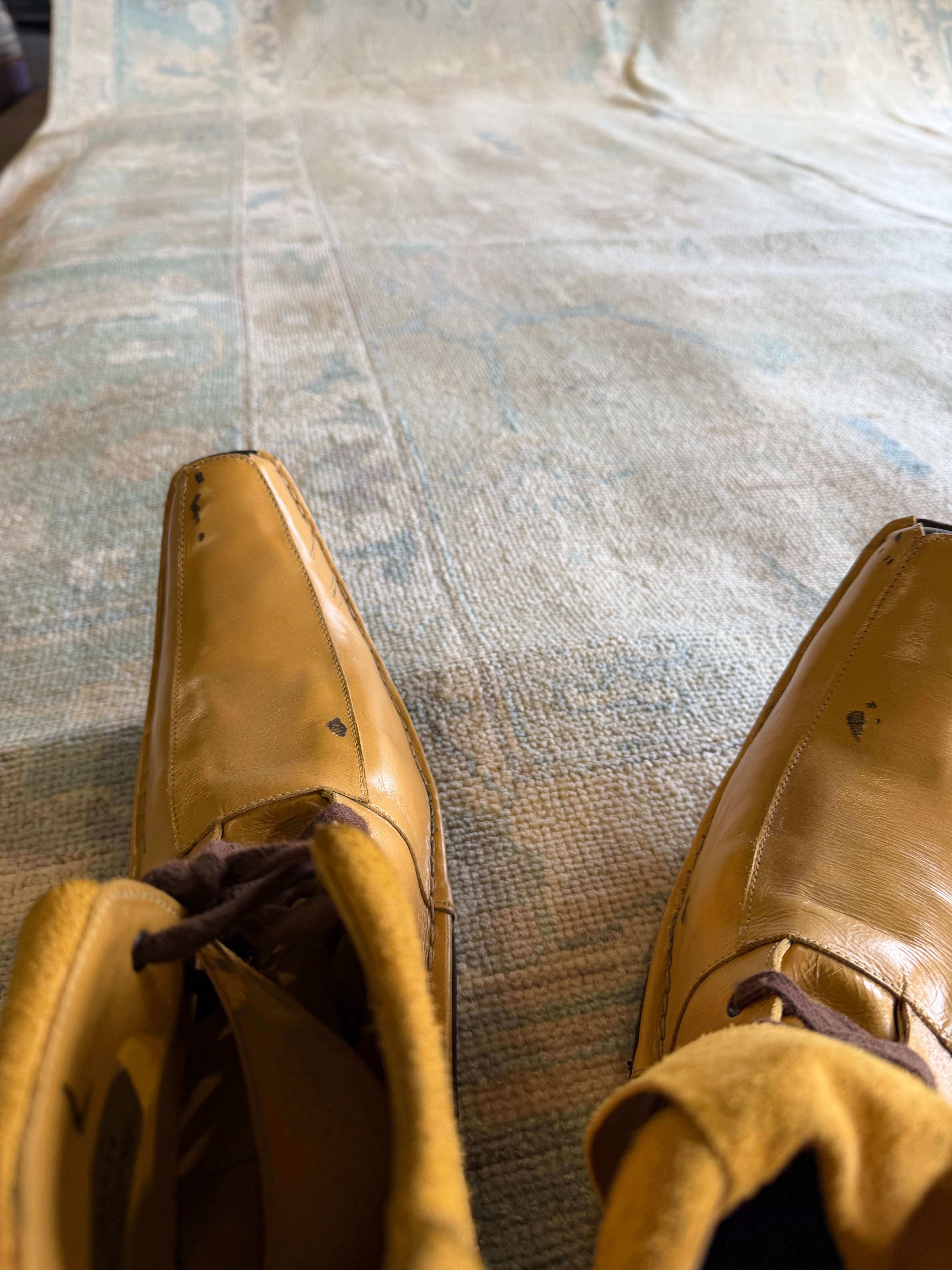 Abbey Lake 9x12.1 Blue Afghani Whitewashed Oushak