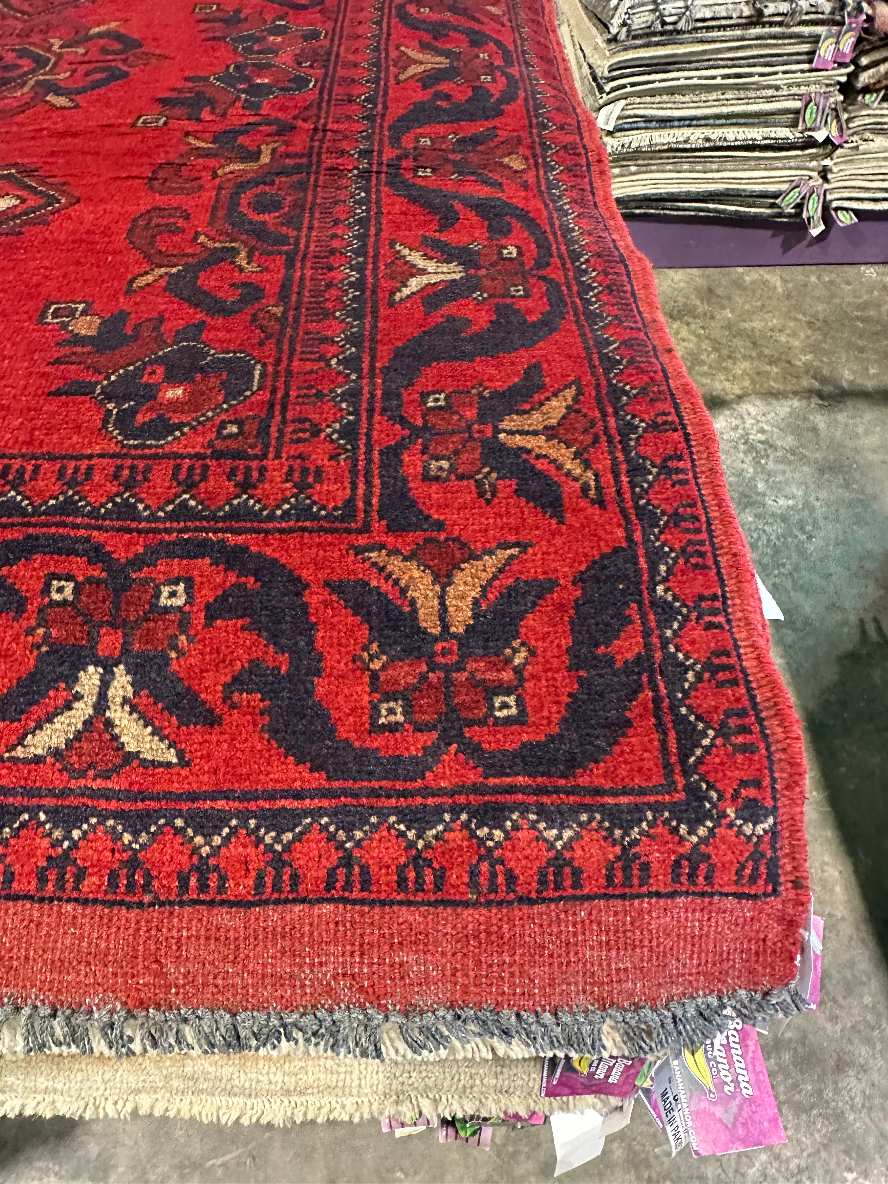 Arlene Johnson 3.3x4.6 Red Afghani Khal Muhammad Rug