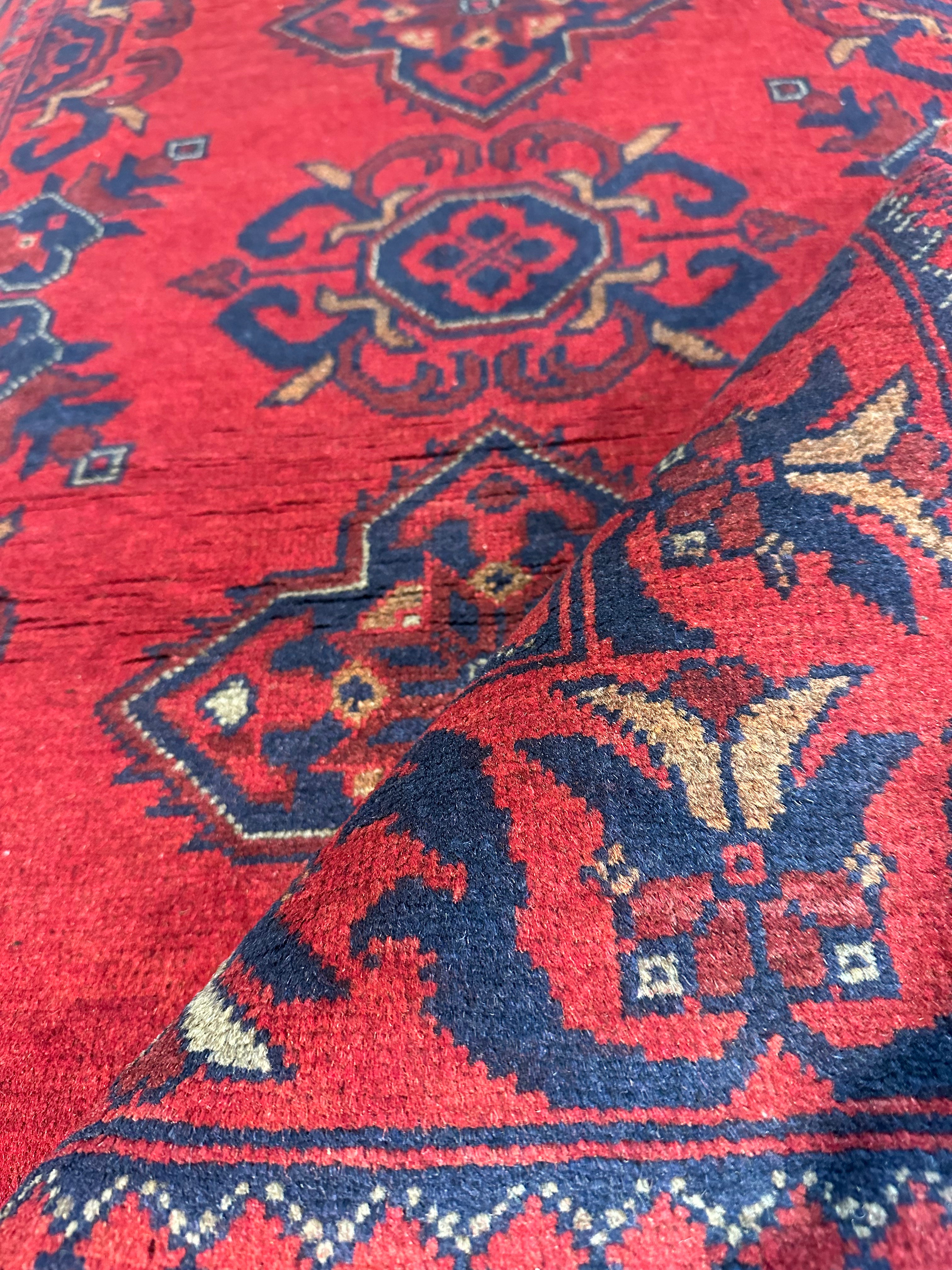 Arlene Johnson 3.3x4.6 Red Afghani Khal Muhammad Rug