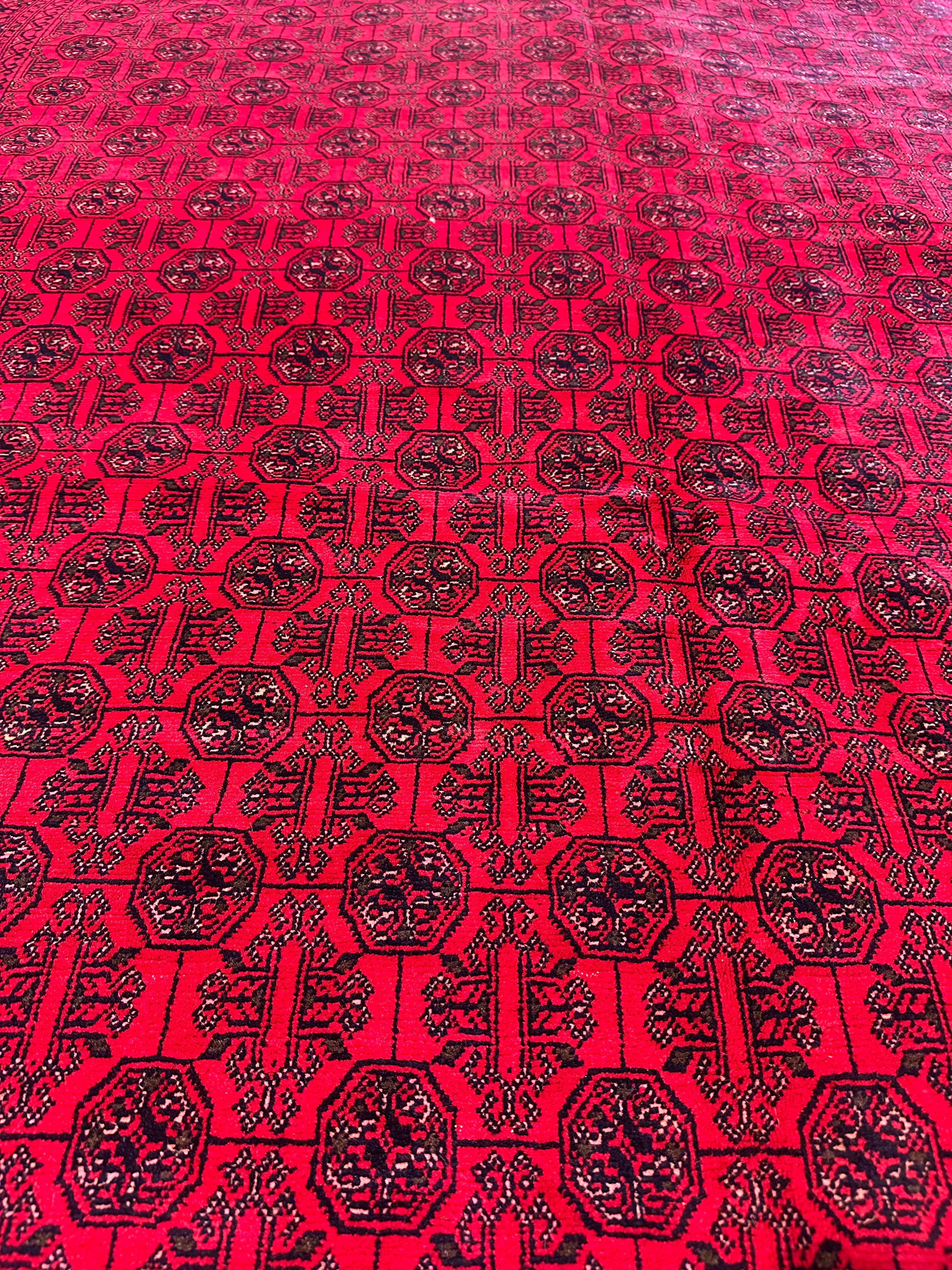 Karen Prell 6.4x9.3 Red Afghani Beljik Rug