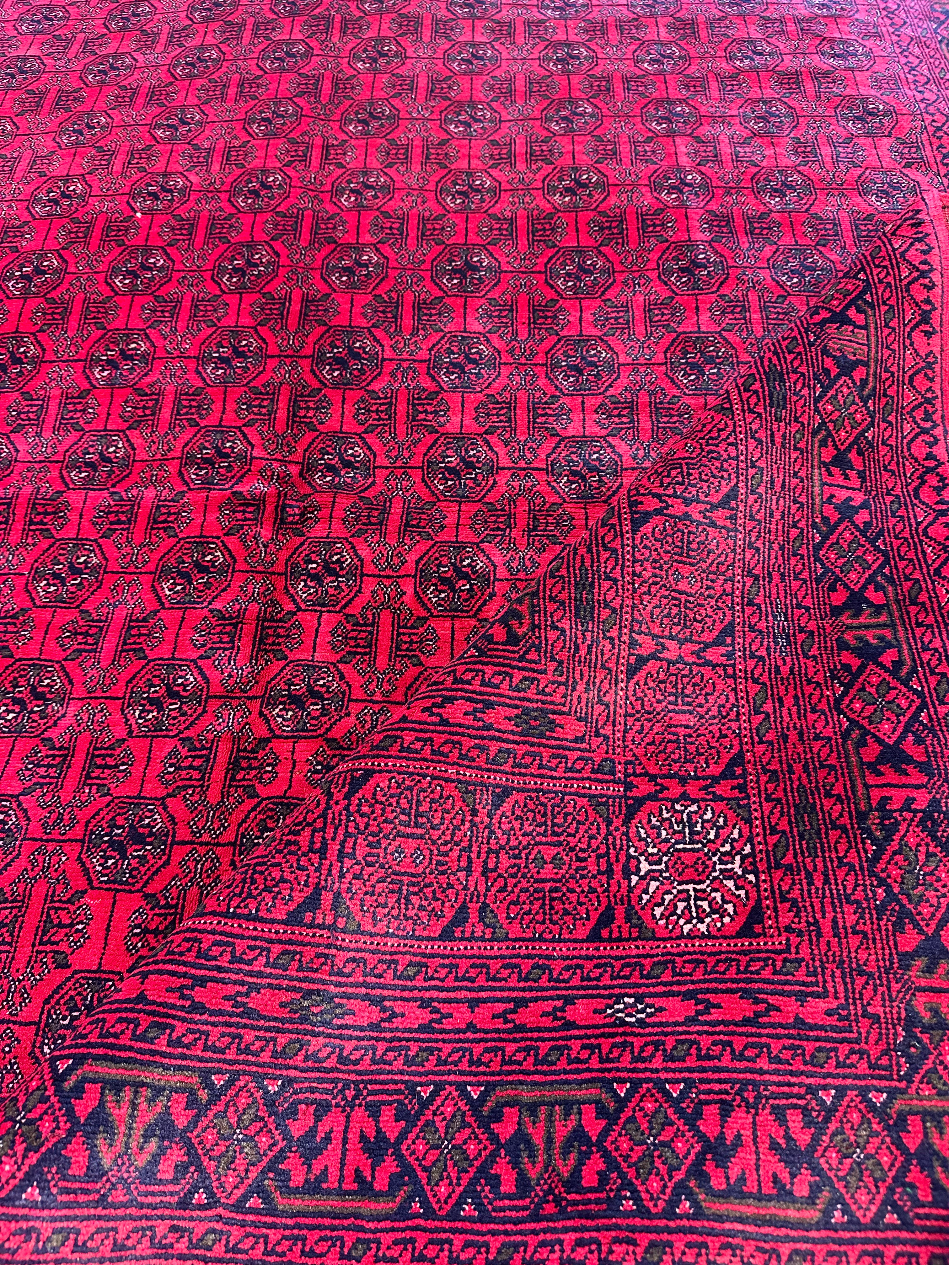 Karen Prell 6.4x9.3 Red Afghani Beljik Rug
