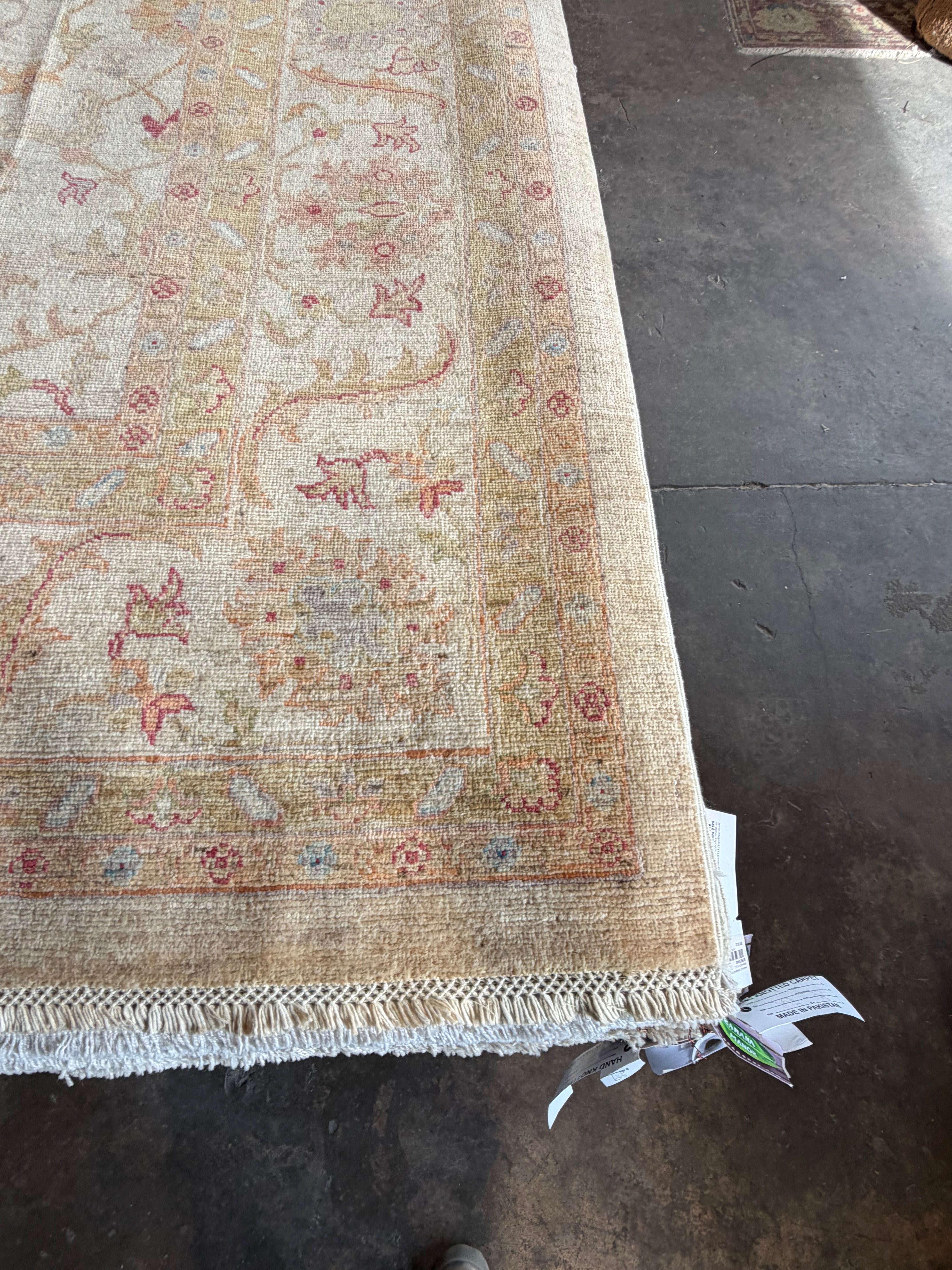 Laura Redman 8.2x11.3 Yellow Afghani Sultani Rug