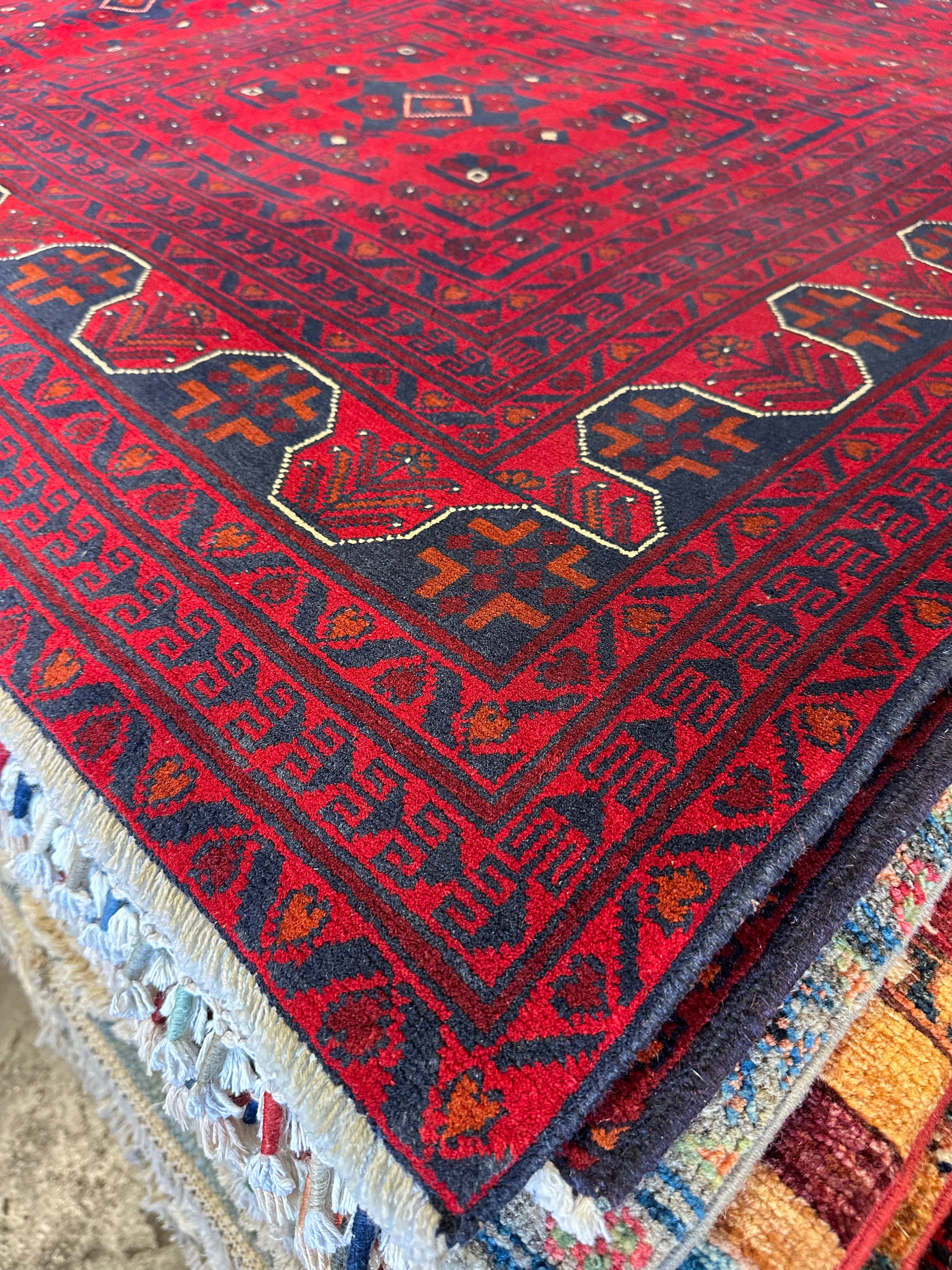 Kimmy Bowen 6.7x9.8 Red Afghani Khamyab Rug