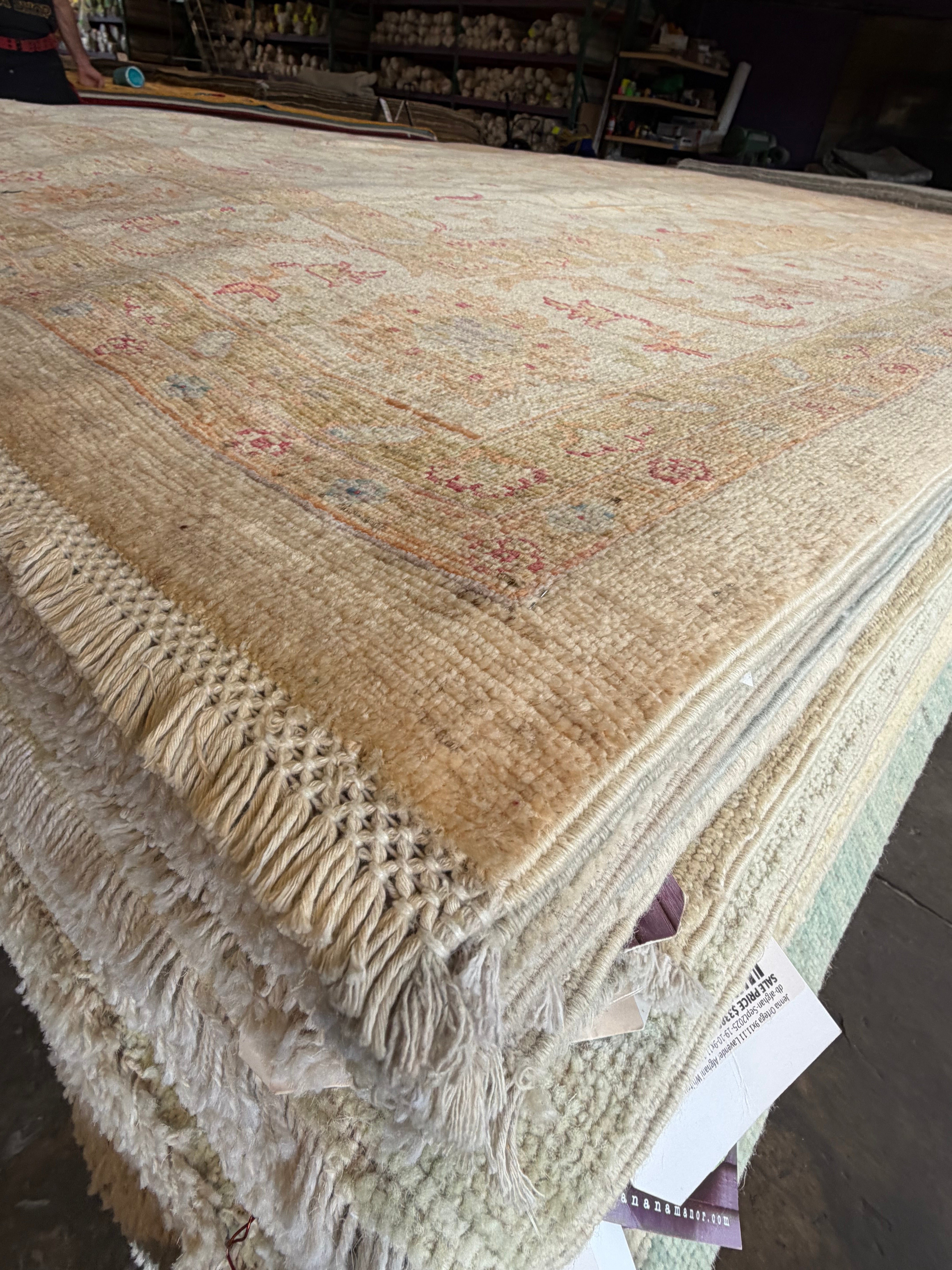 Laura Redman 8.2x11.3 Yellow Afghani Sultani Rug