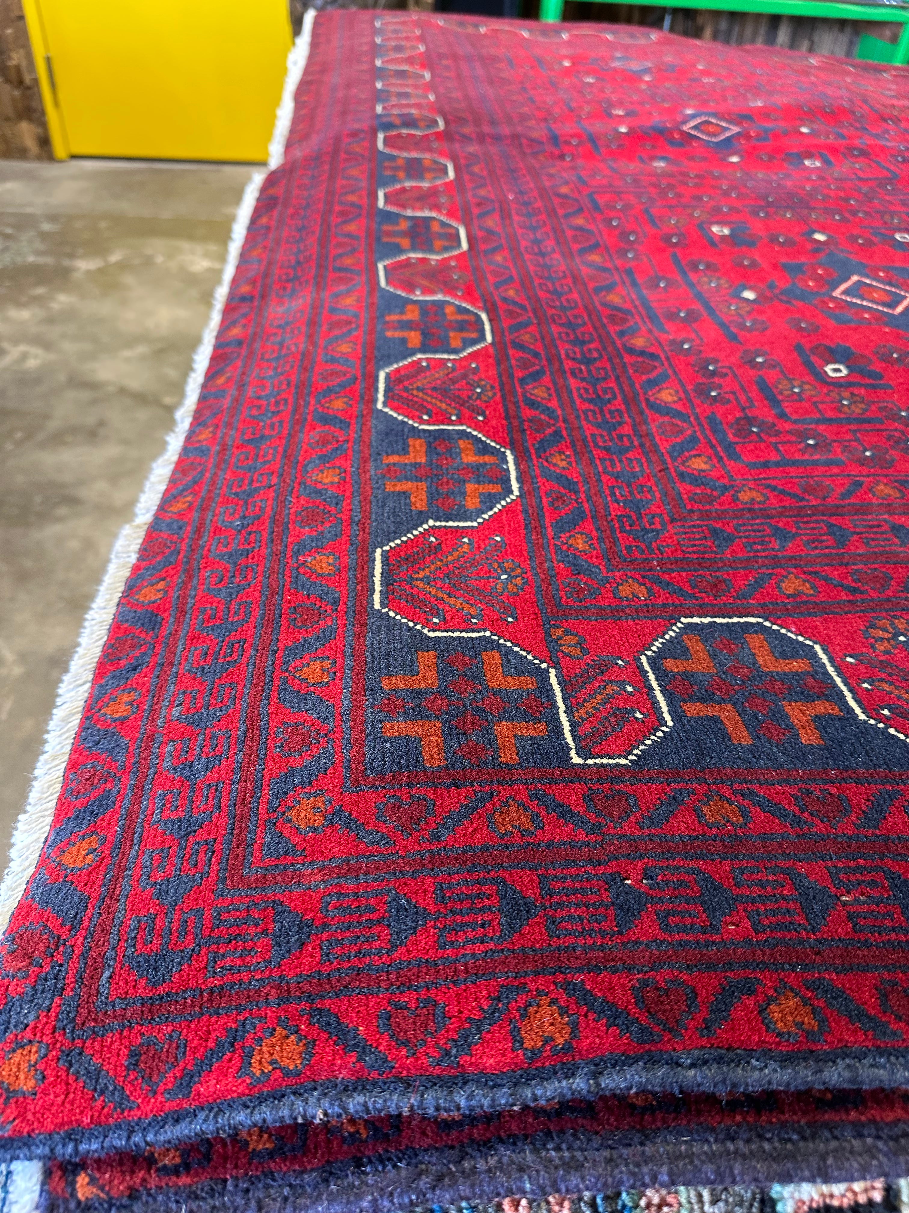 Kimmy Bowen 6.7x9.8 Red Afghani Khamyab Rug