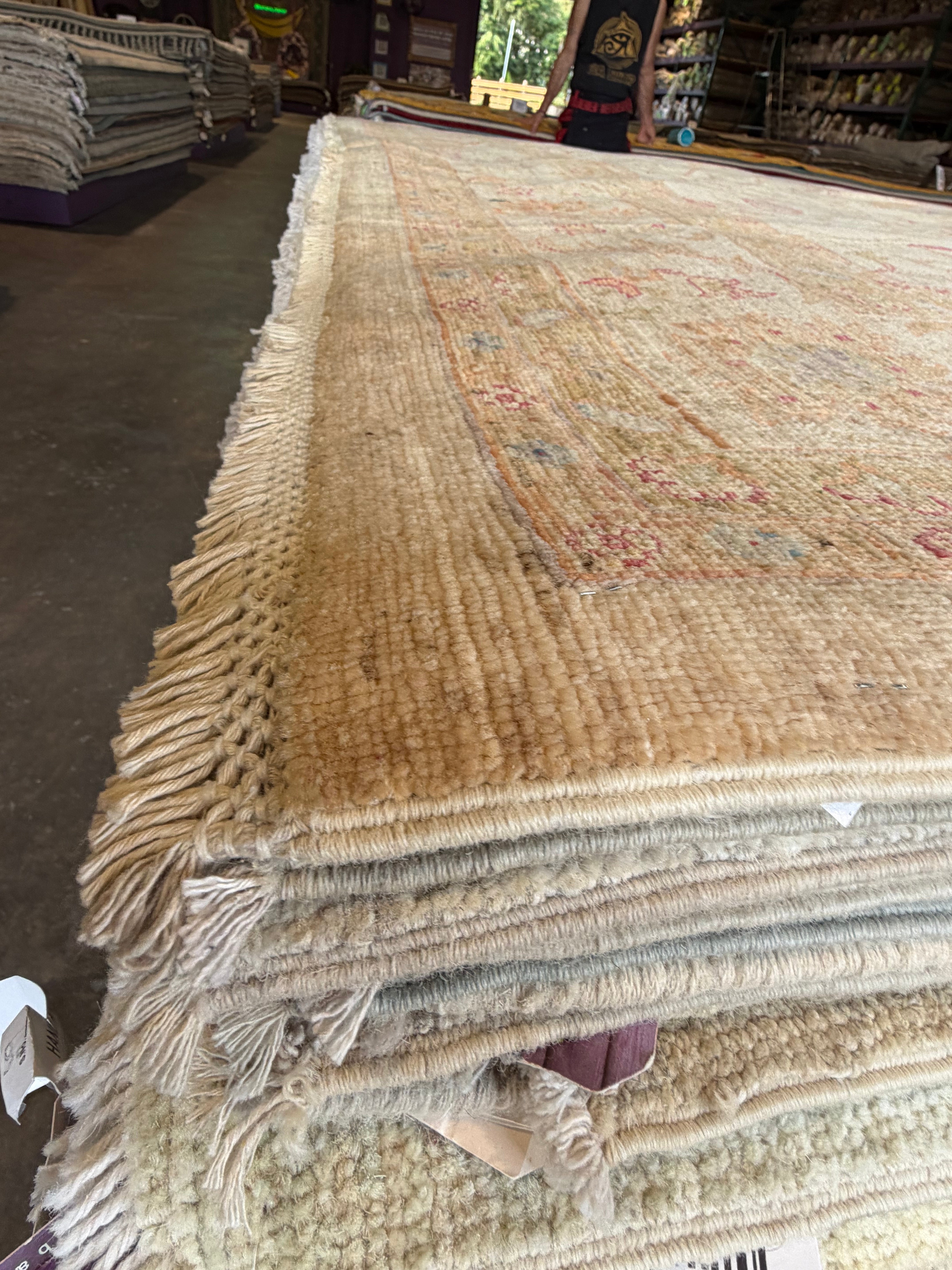 Laura Redman 8.2x11.3 Yellow Afghani Sultani Rug