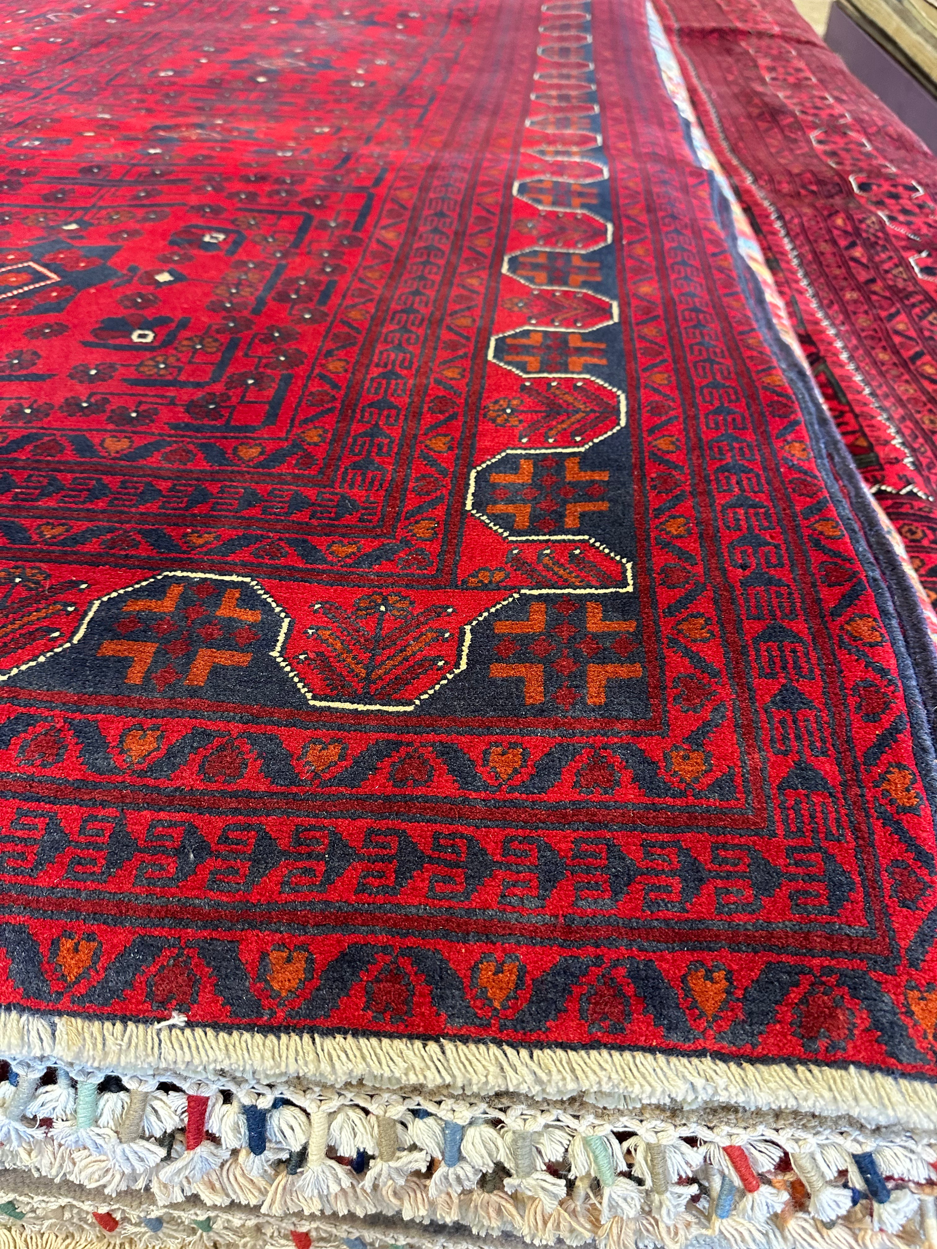 Kimmy Bowen 6.7x9.8 Red Afghani Khamyab Rug