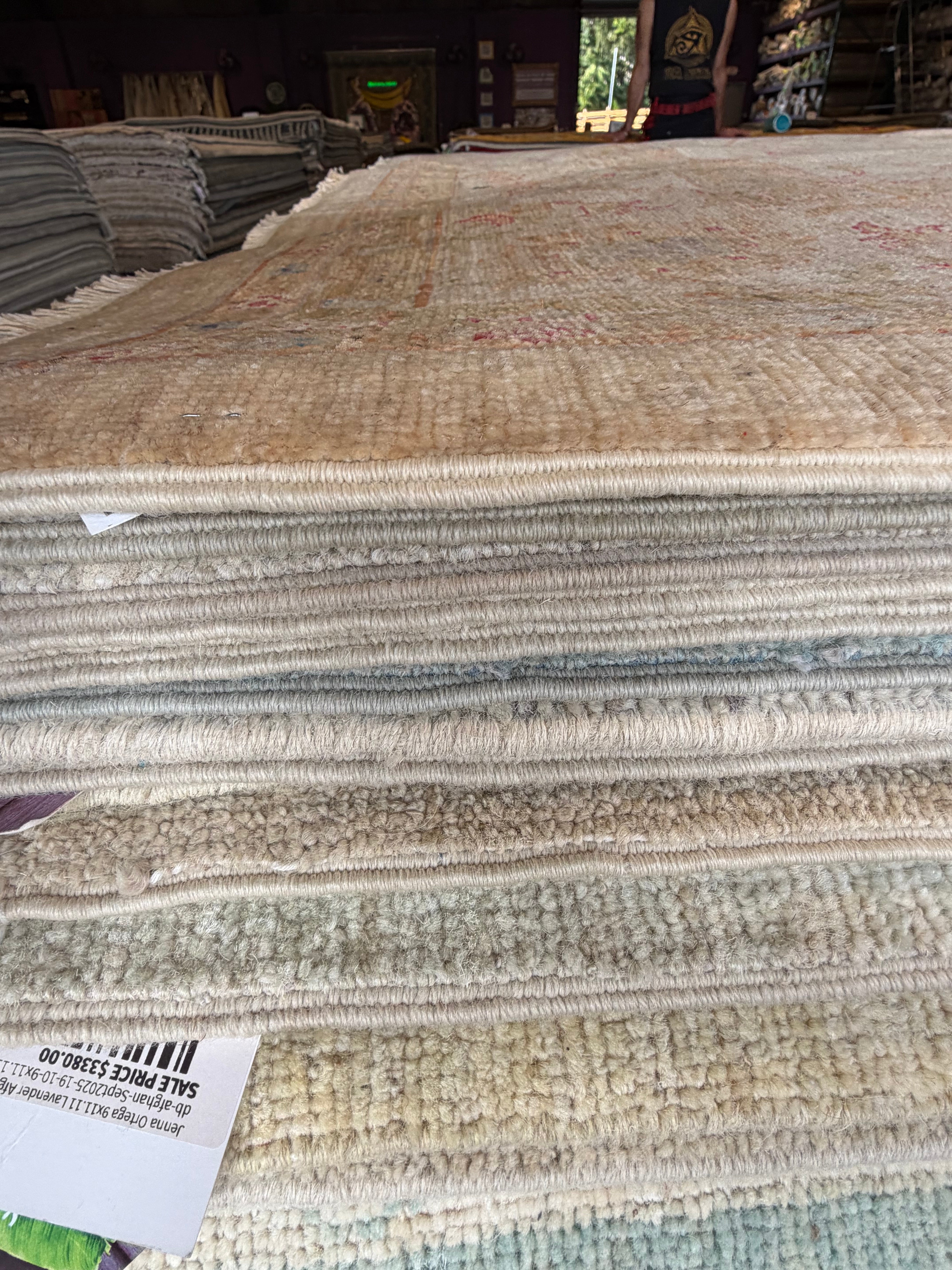 Laura Redman 8.2x11.3 Yellow Afghani Sultani Rug