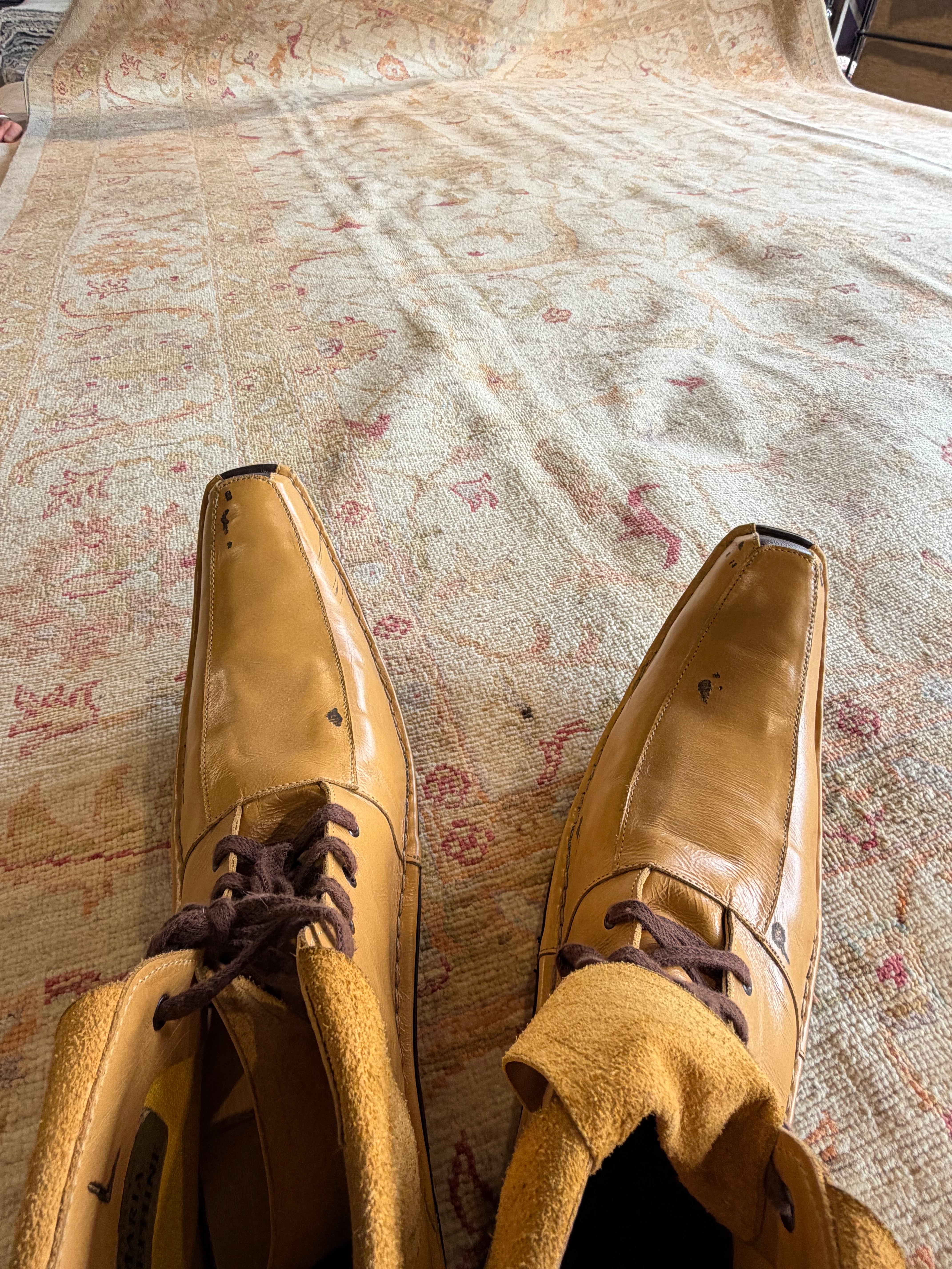 Laura Redman 8.2x11.3 Yellow Afghani Sultani Rug