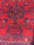 Tracie Thomas 3.6x4.10 Red Afghani Khal Muhammad Rug